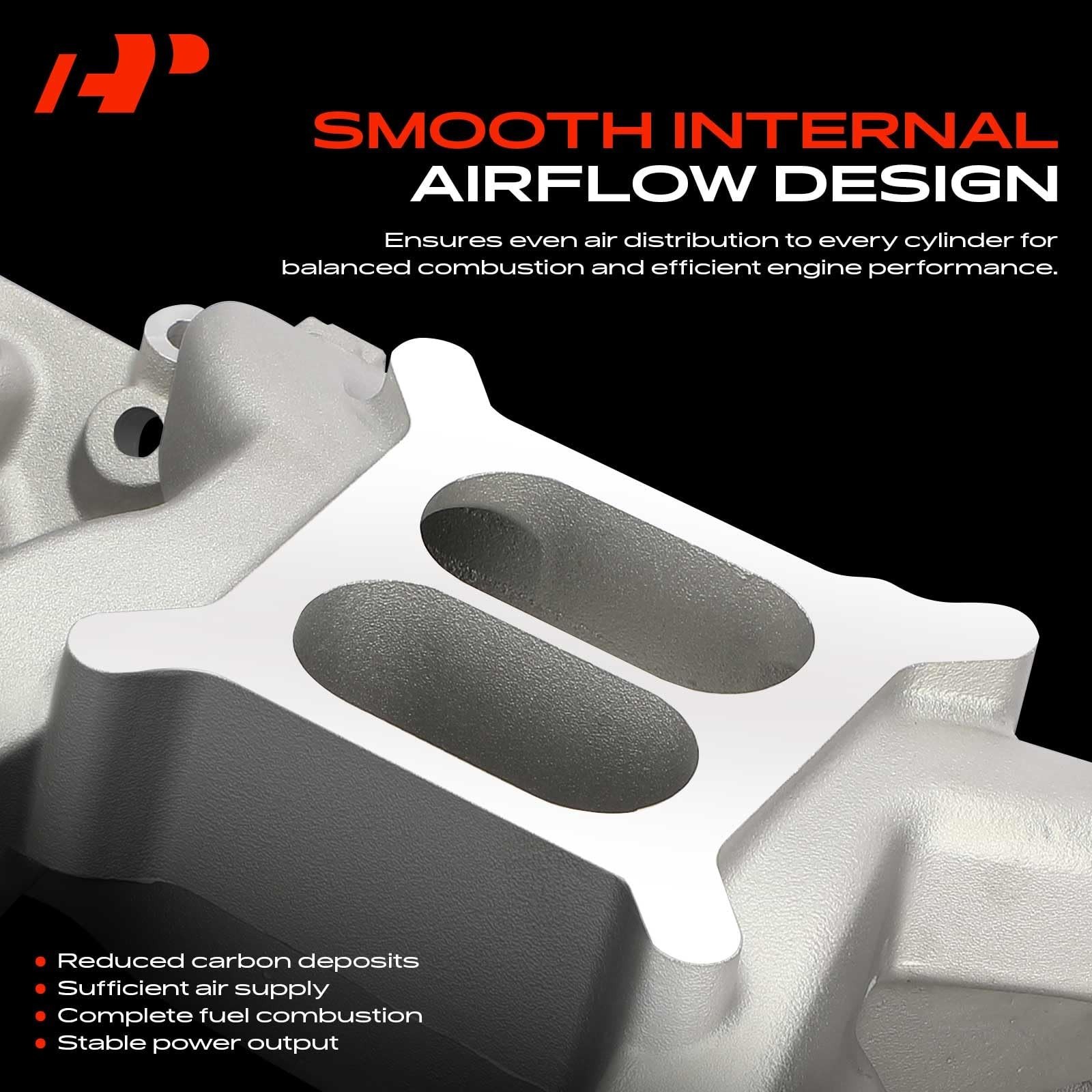 A-Premium Single Plane Intake Manifold Compatible with SBC Chevy 350 Engine |…