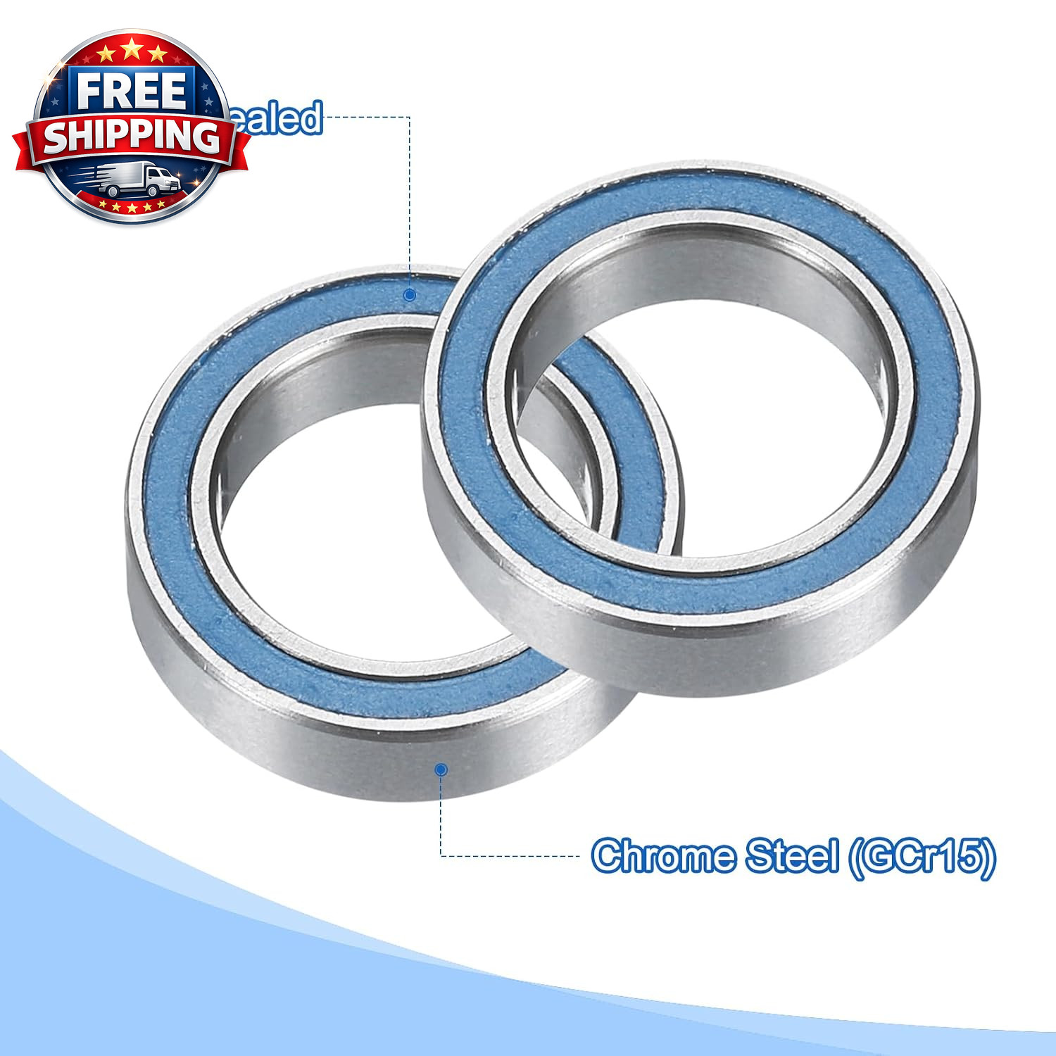 8Pcs 6700-2RS Deep Groove Ball Bearings 10X15X4Mm Chrome Steel Bearing D