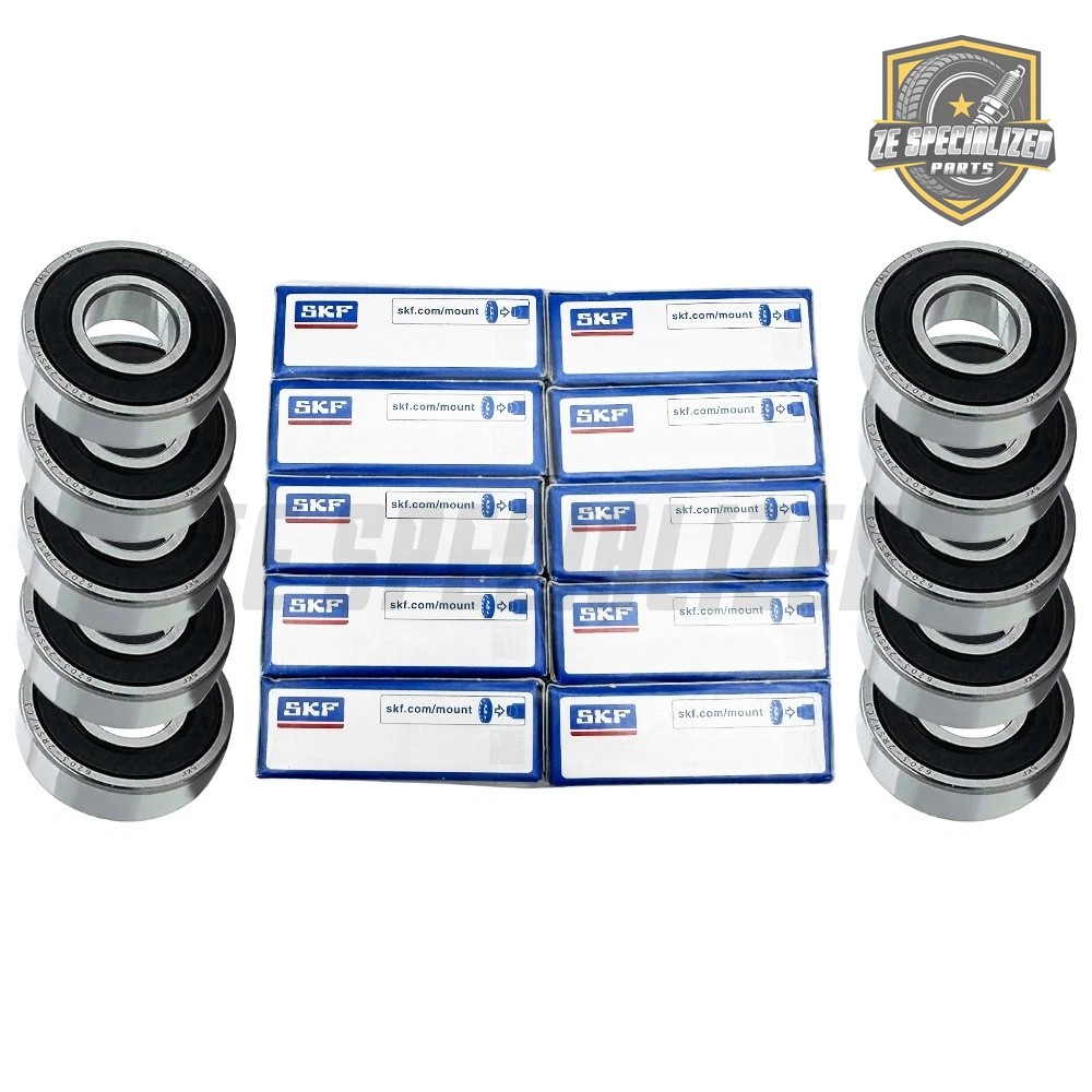 NEW 10 (Pack) 6203-2RSH C3 SKF 2 Shield Rubber Ball Bearing 17x40x12mm