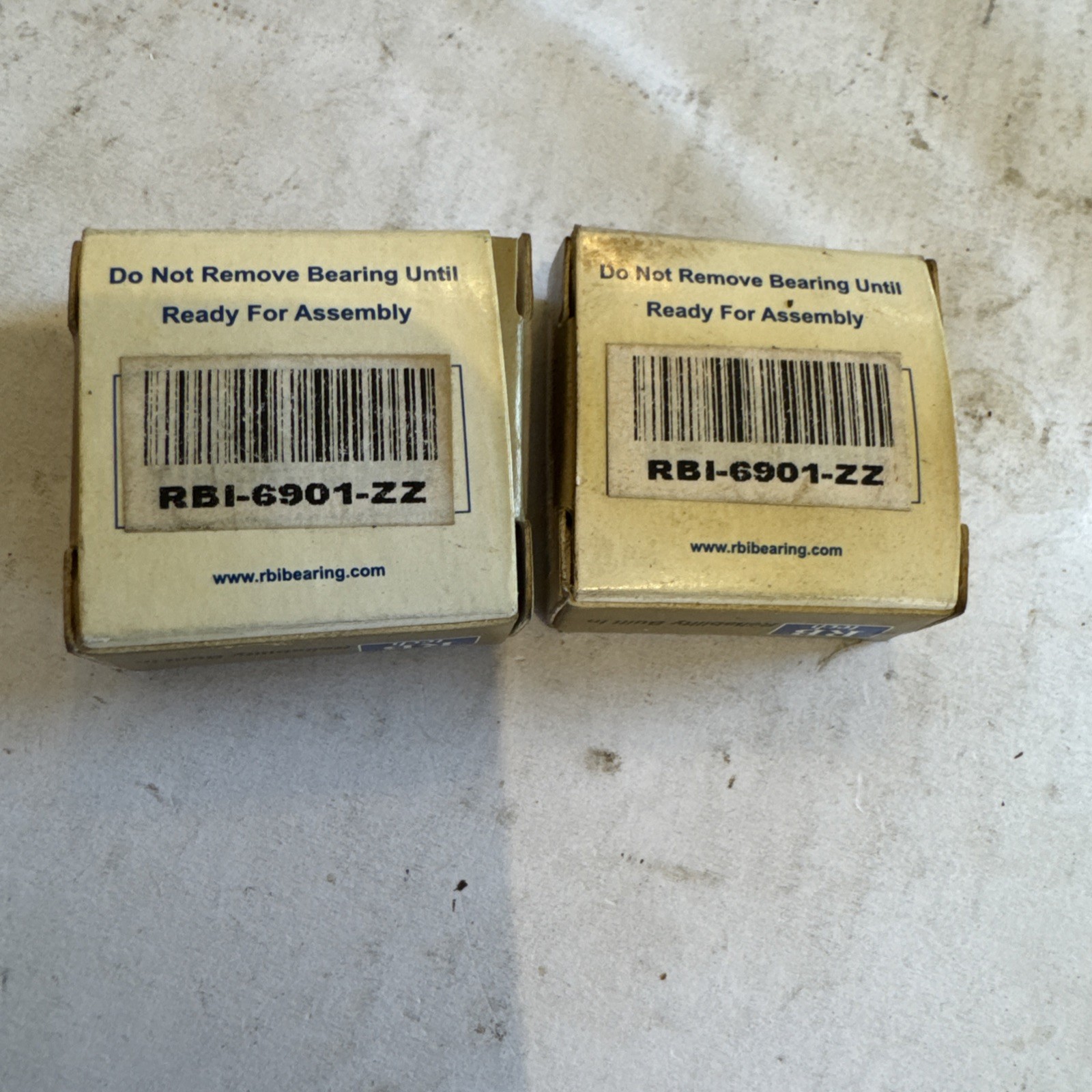 2x RBI 6901ZZ Ball Bearing Double Shielded 12mm ID 24mm OD 6mm Width 2 Pieces