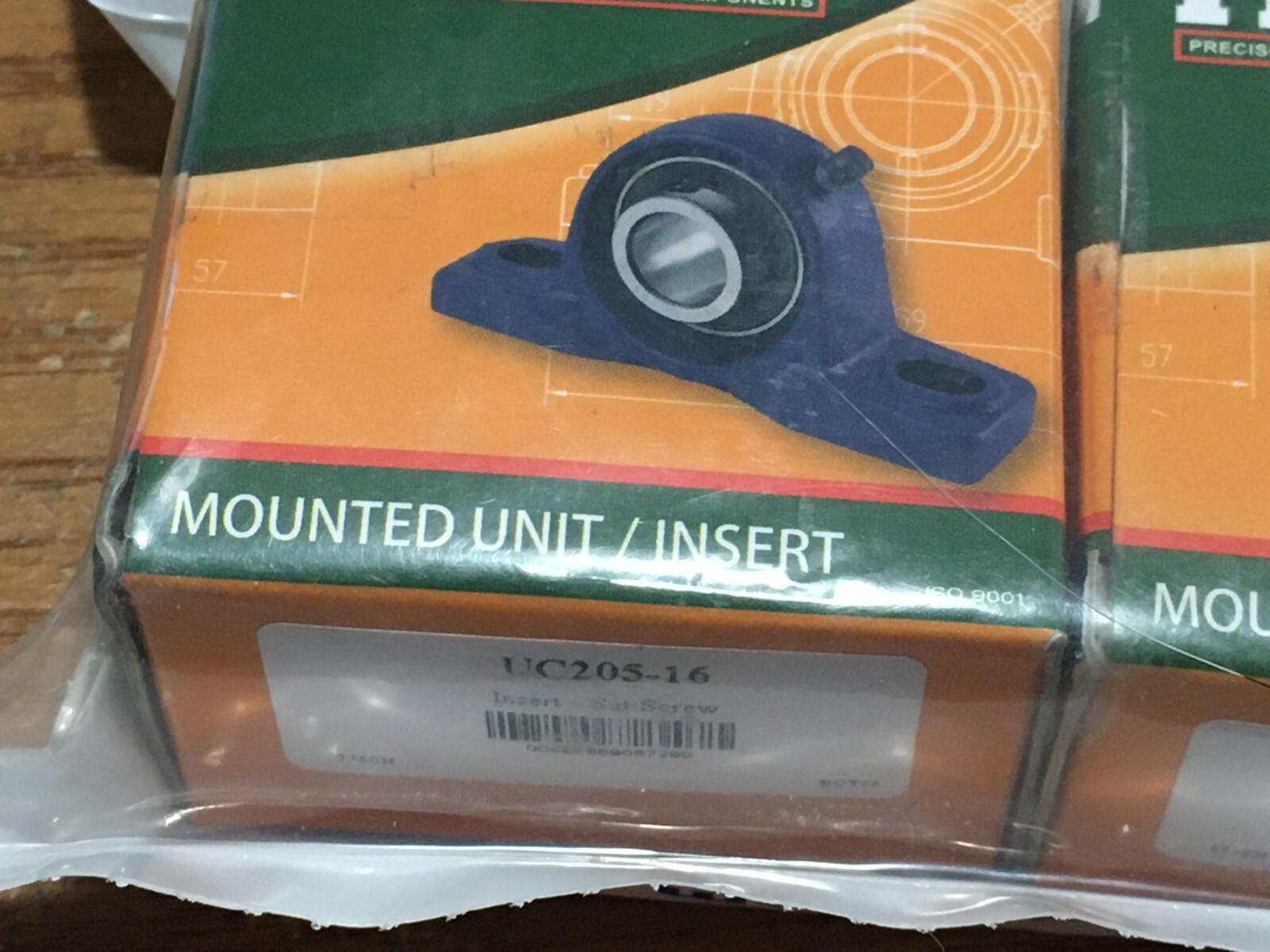 Set Screw Insert Bearing UC205-16 1″ Bore Qty: 2