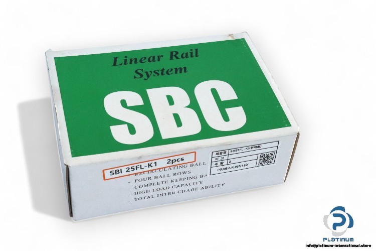 SBC SBI 25FL-K1 LINEAR GUIDEWAY BLOCK_SBI 25FL K1