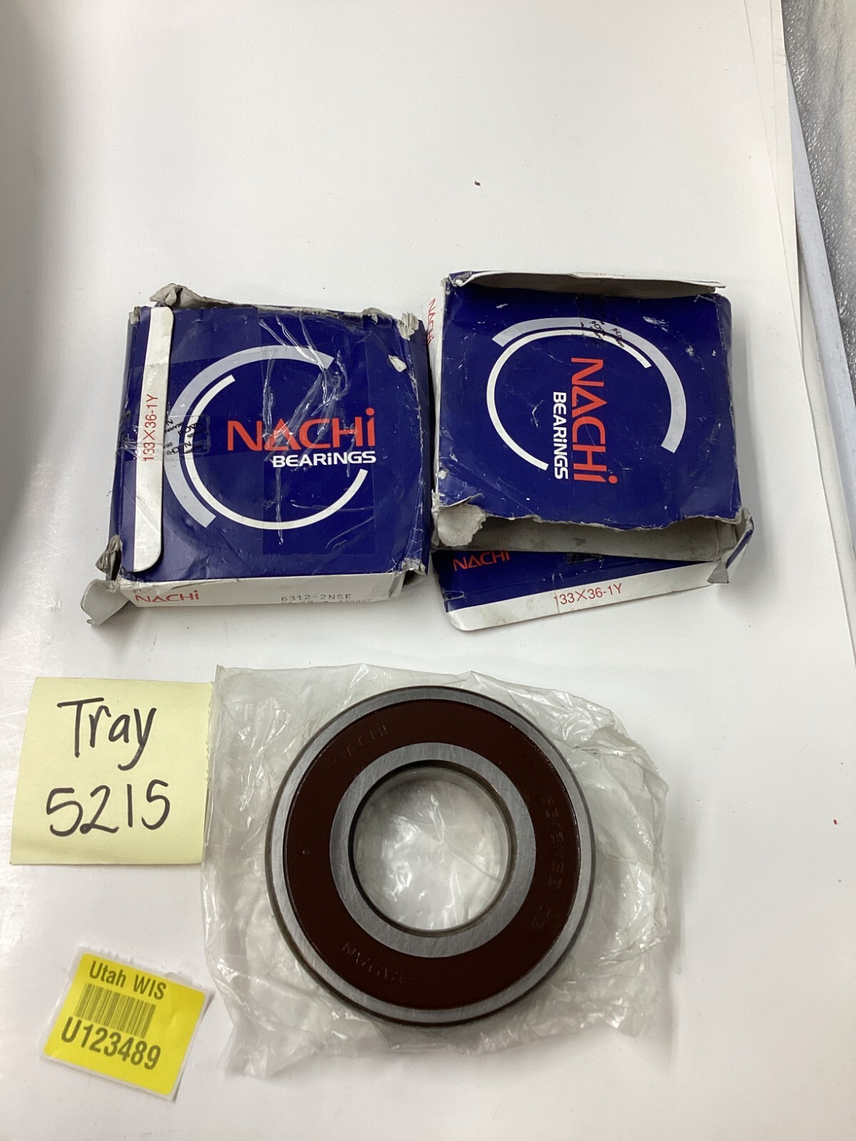 (QTY 2) NACHI Bearings Brand Rubber Ball Bearing 6312-2NSE 60mmX 130mX31mm
