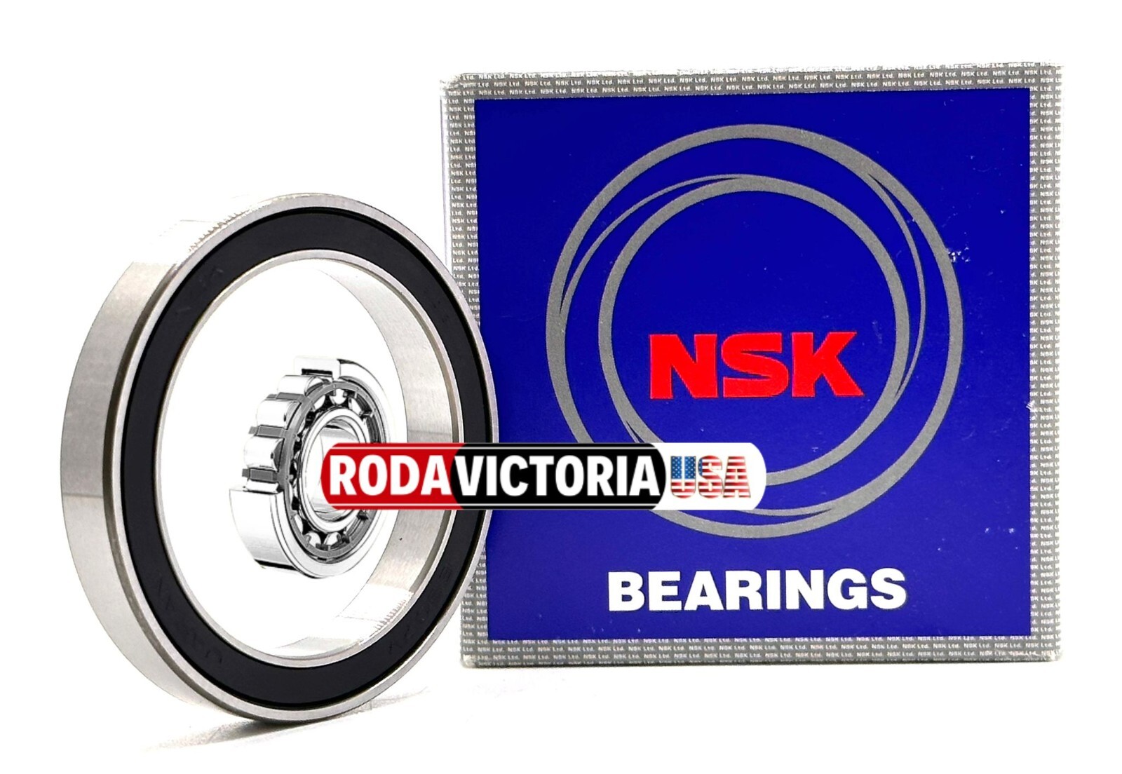 NSK JAPAN 6807 VV BALL BEARING, RUBBER SEALED 6807DDU 6807-2RS 61807-2RS
