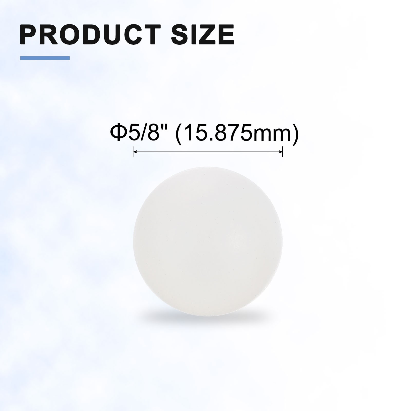 20pcs PP Plastic Bearing Balls 5/8″ (15.875mm) Solid Plastic Ball, White