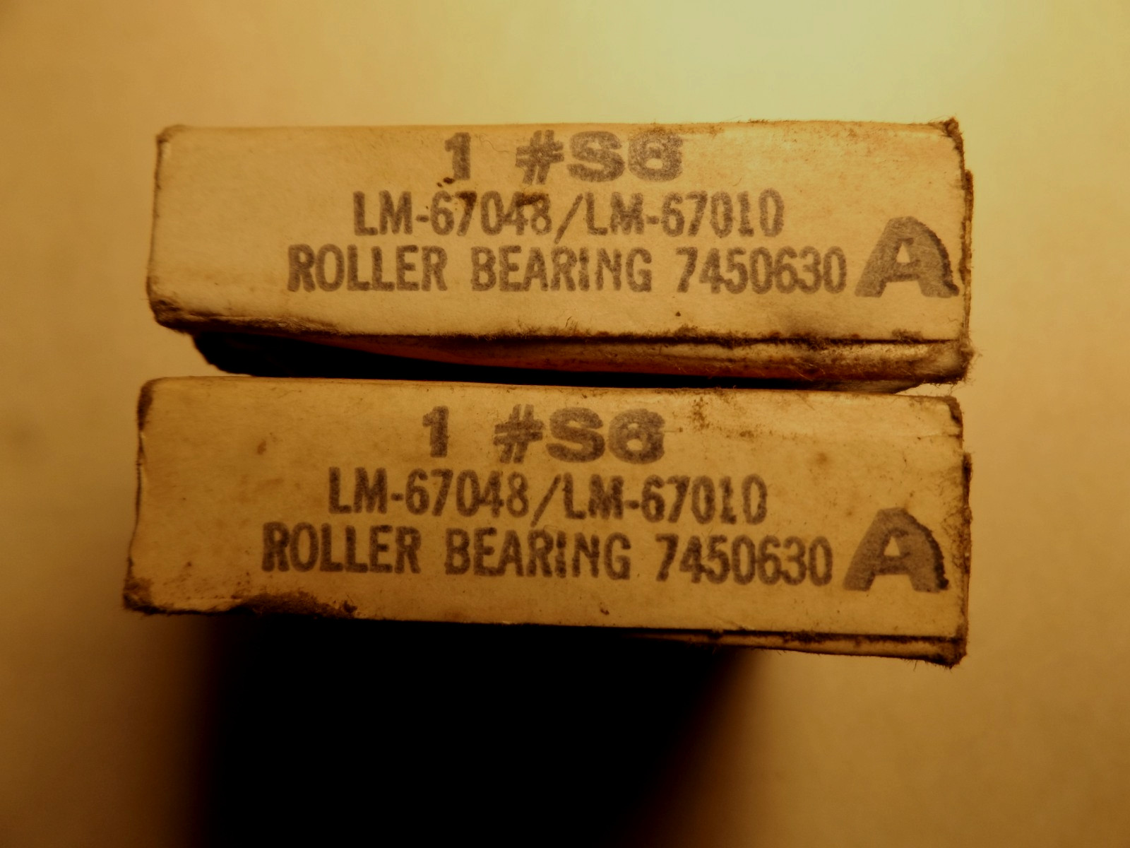 TWO === NOS = UNOPENED LM67048/LM67010 Tapered Roller Bearing Cone and Cup Set