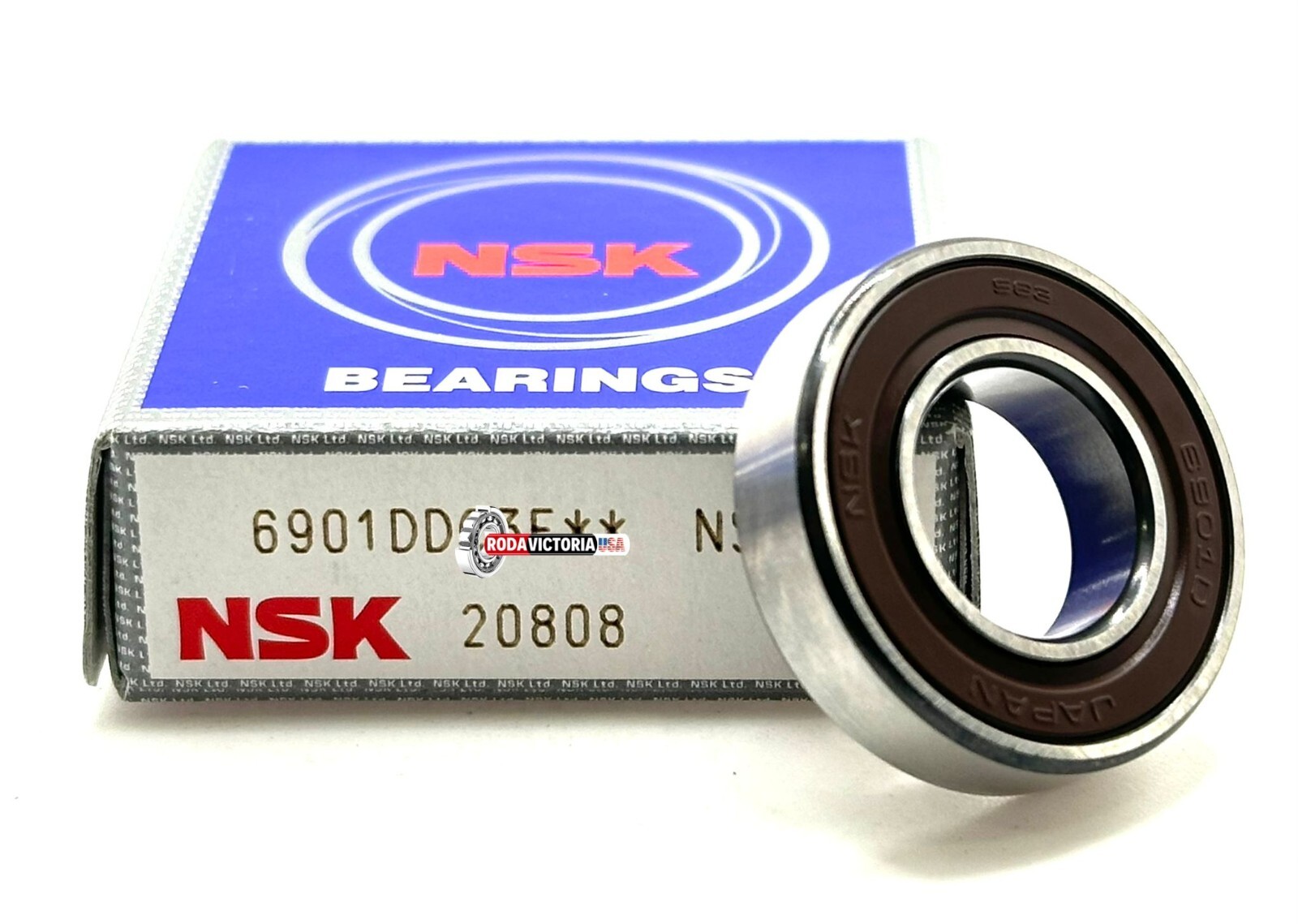 NSK JAPAN 6901 DD C3 BALL BEARING, RUBBER SEALED 61901 2RS 6901-2RSC3 12x24x6mm