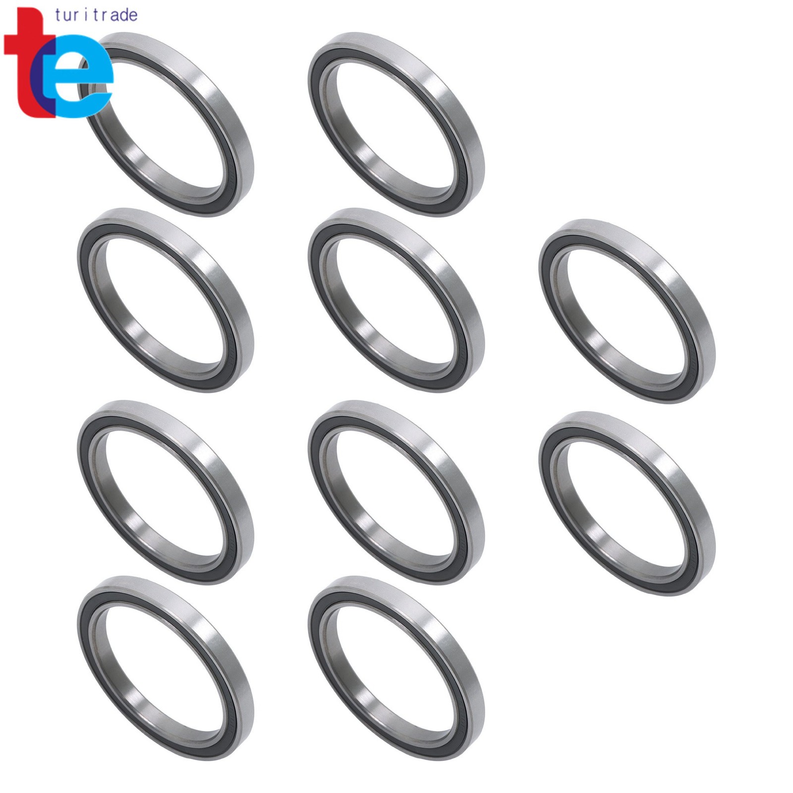 10pcs 6810-2RS Sealed Ball Bearings 50x65x7mm Pre-Lubricated Industrial