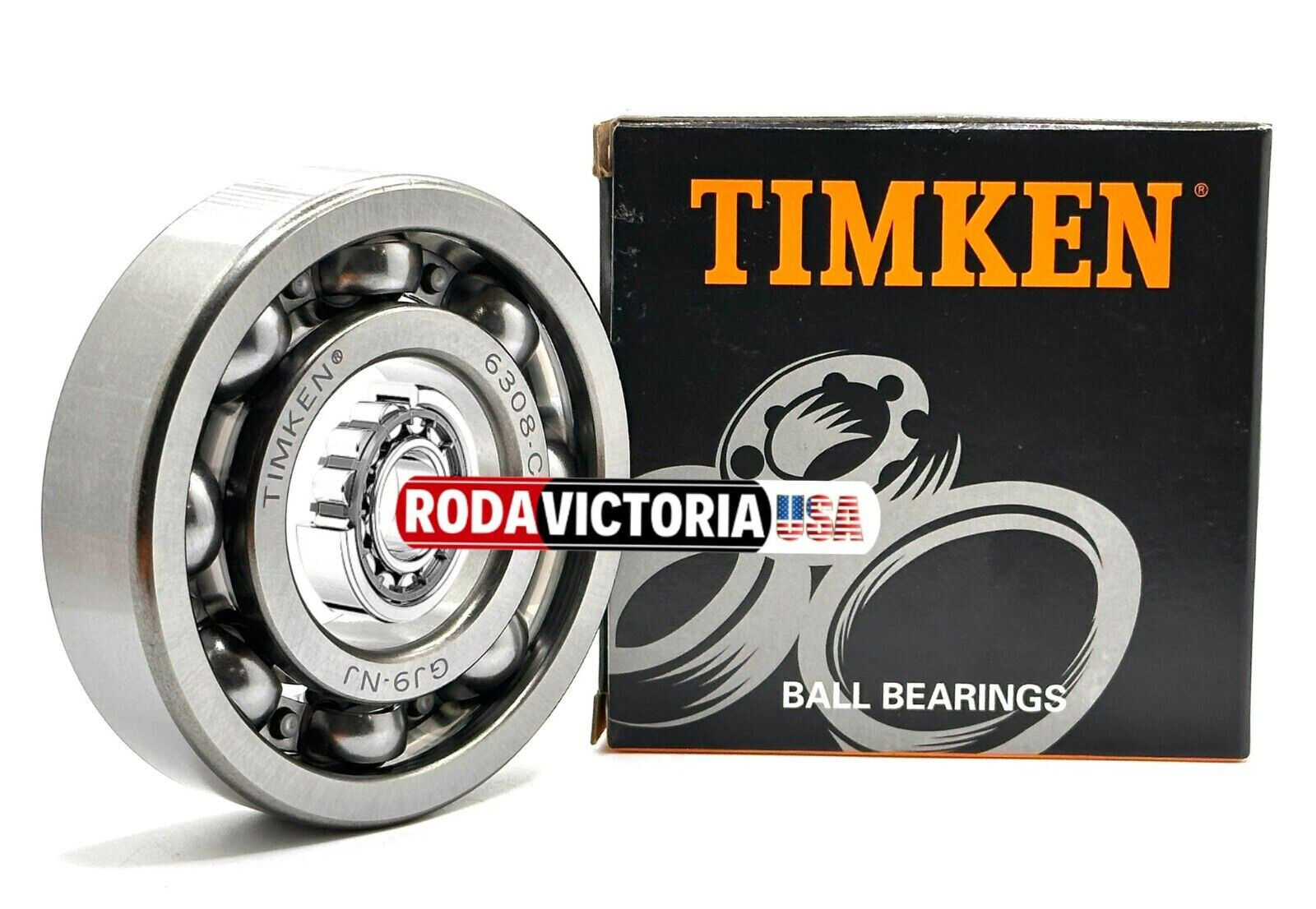 TIMKEN 6308 DEEP GROOVE BALL BEARING, OPEN, NO SEALS 40x90x23mm