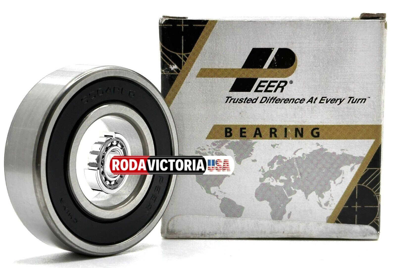 PEER 6004 2RLD C3 V2 BALL BEARING, RUBBER SEALED 20x42x12mm 6004-2RS C3