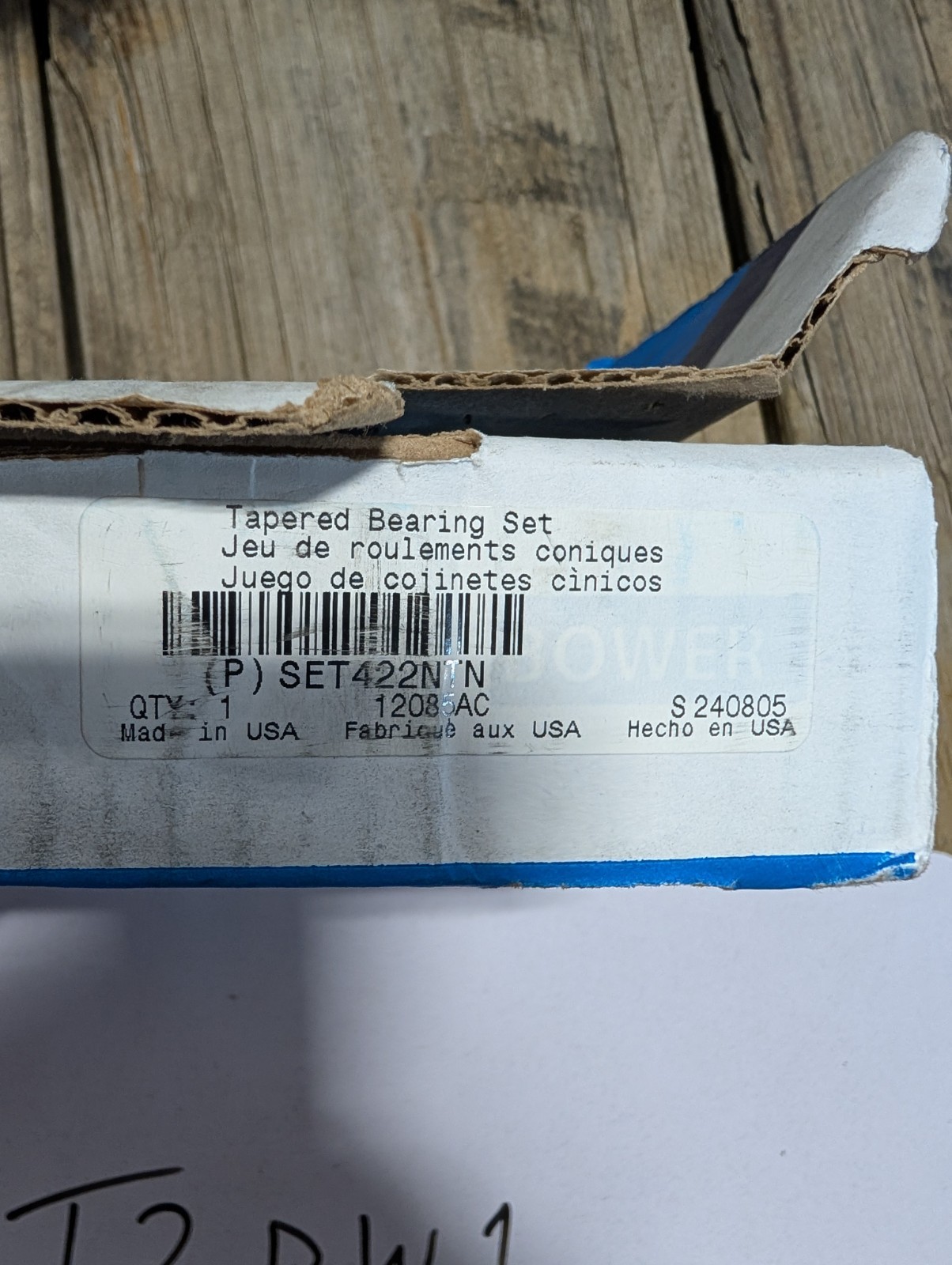 SET422 NTN Bearing Set (T2DW1)