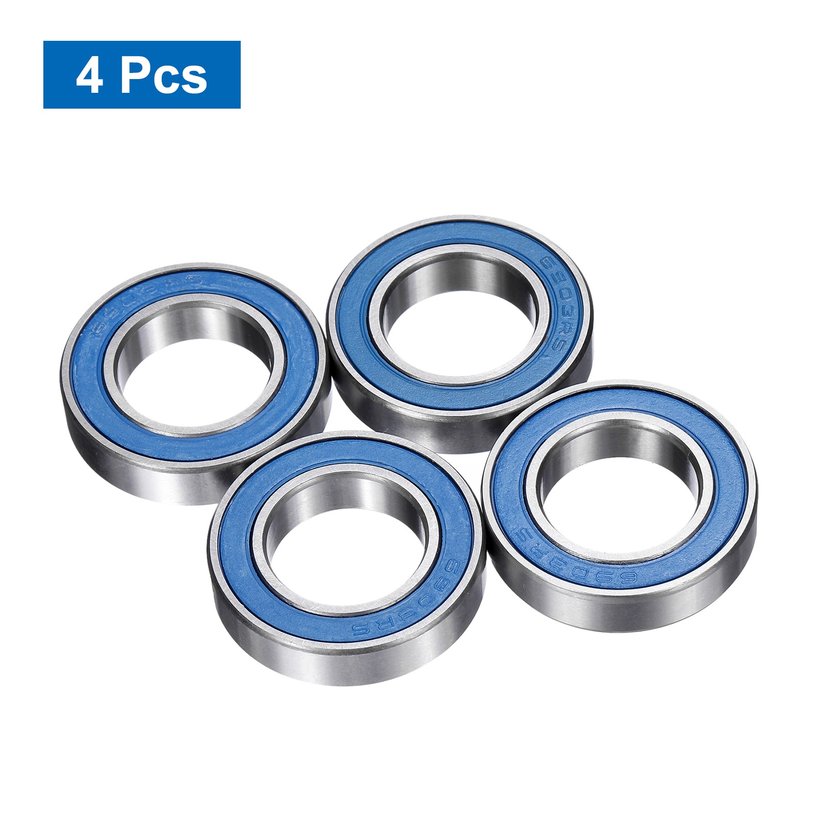 4Pcs 6903-2RS Deep Groove Bearing 17x30x7mm Double Sealed Chrome Steel P5