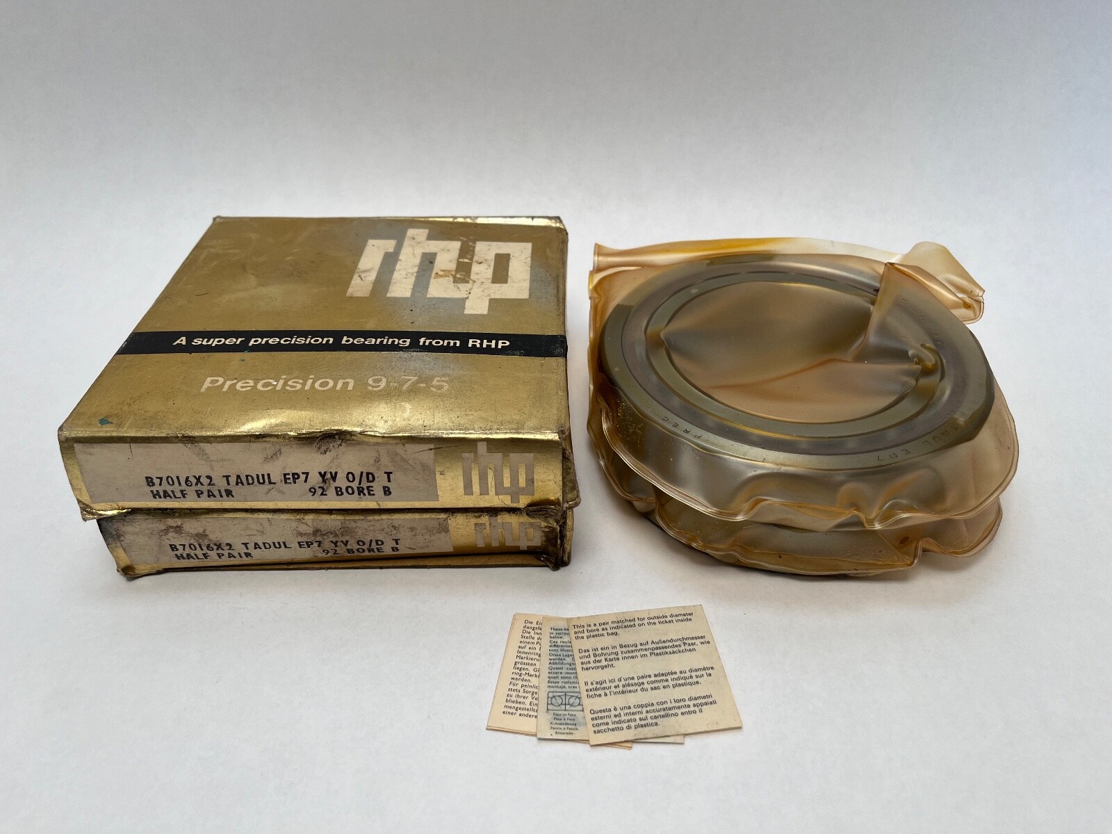 RHP 7016CTDULP4 Bearing 80x125x22 mm 7016C 7016-C-T-DUL-P4 England 2 Pcs