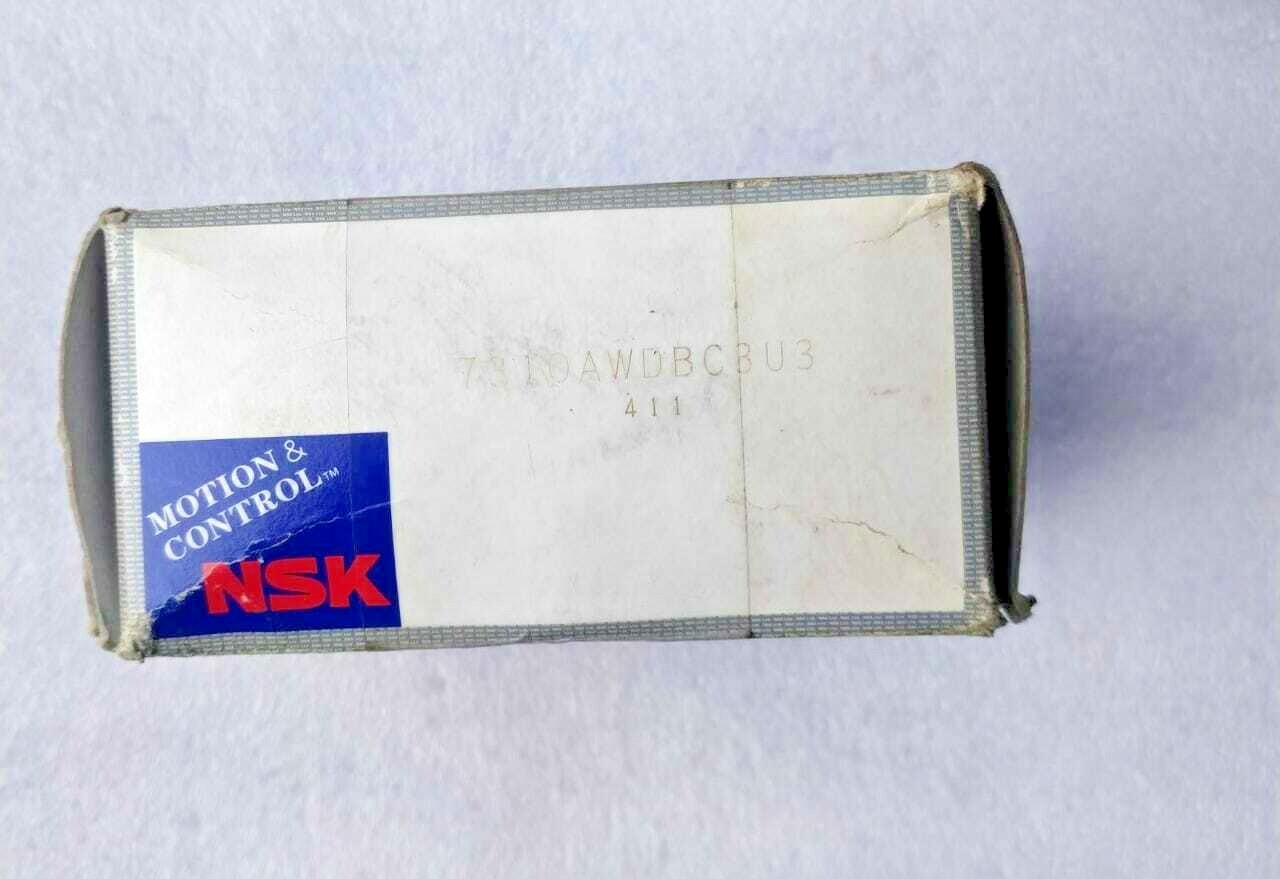 7310 AWDB C3 U3 Angular Contact Bearing Steel Cage NSK Japan 50x110x27 LOT OF 2