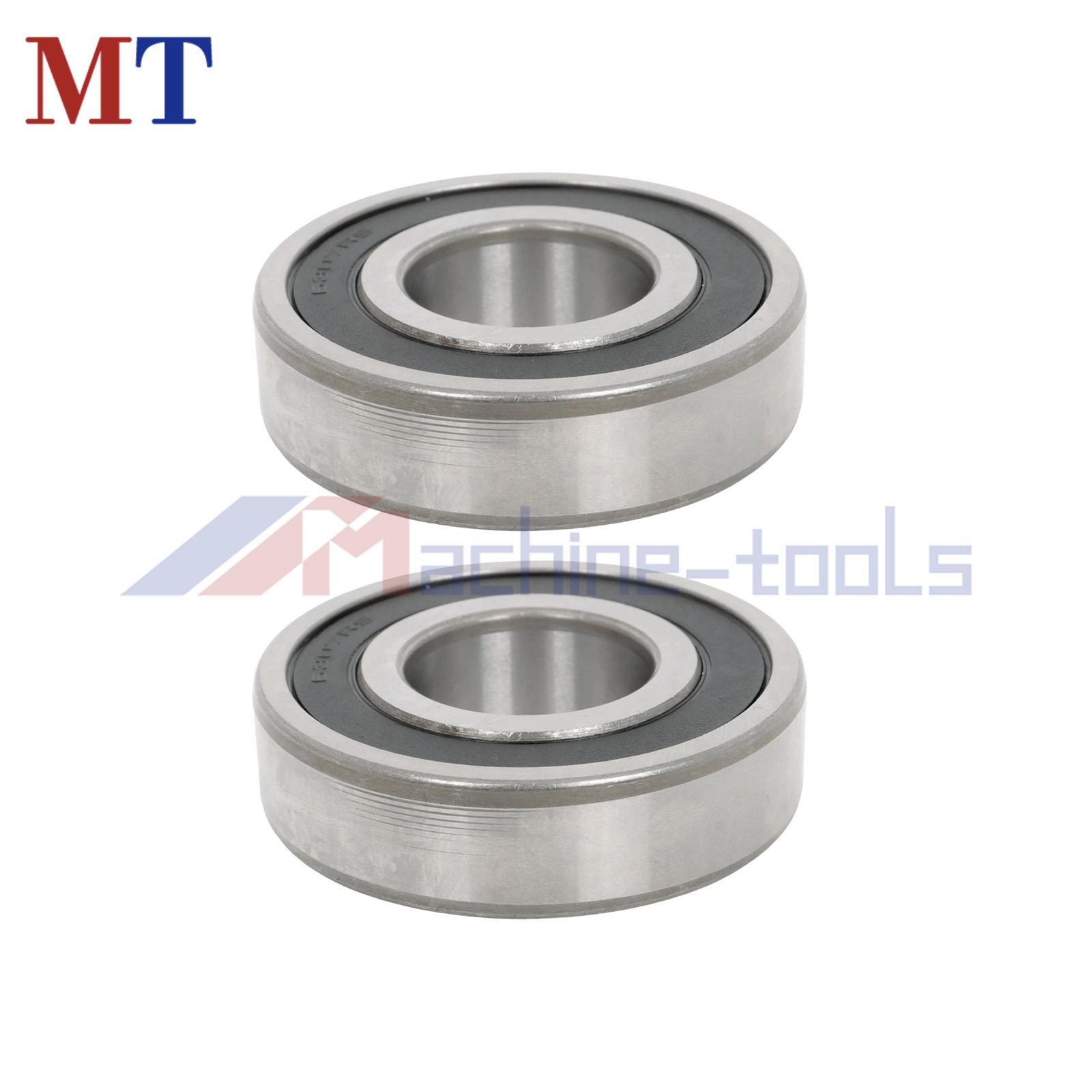 2 Pcs 6307-2RS Deep Groove Bearing 35x80x21mm Double Rubber Shielded