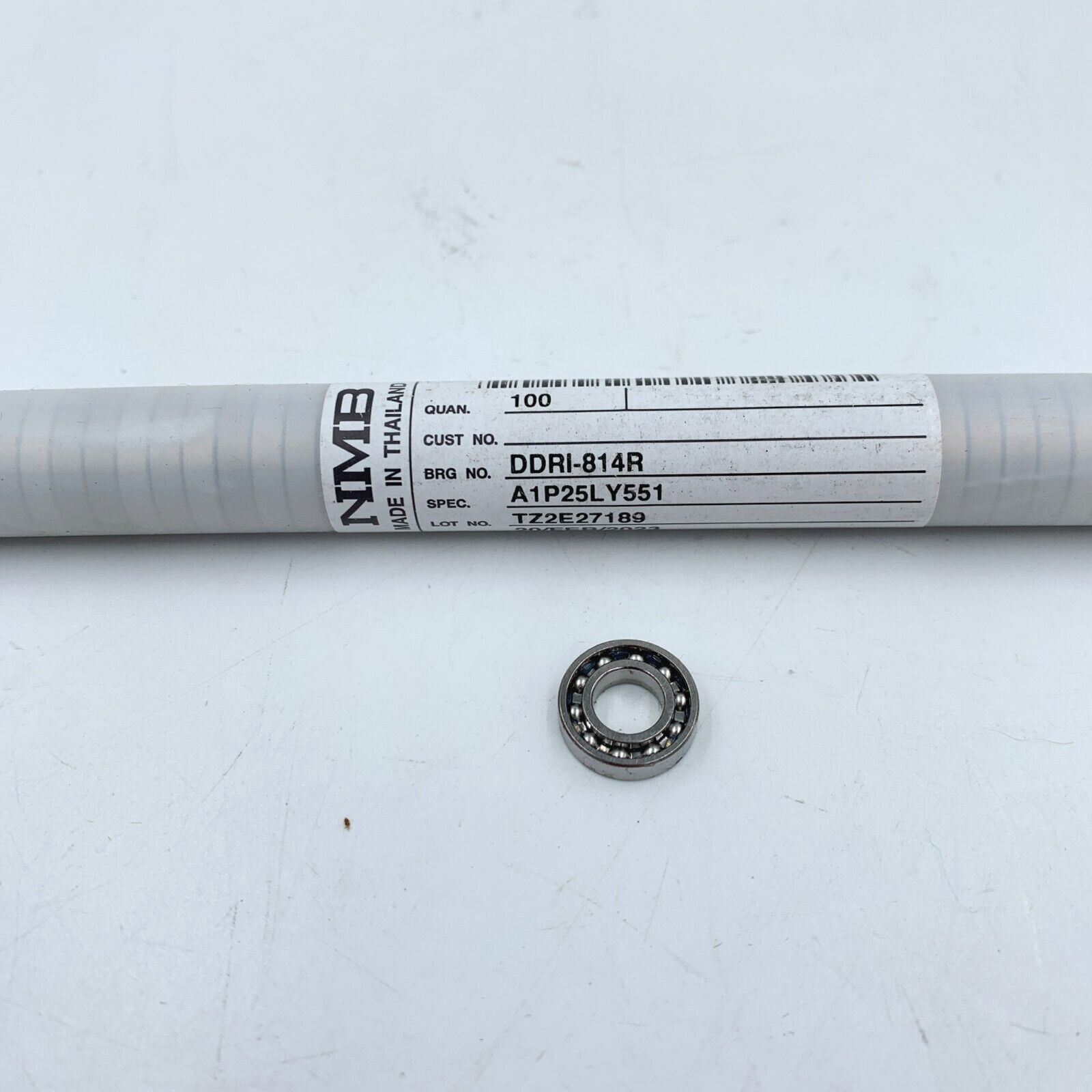100 Pack NMB DDRI-814R Ball Bearing Open Single Row 1/2″ Diameter 1/4″ Bore