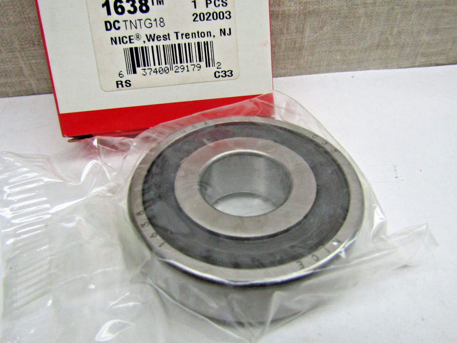 Nice 1638DC TNTG18 3/4″ X 2″ X 9/16″ Sealed Bearing