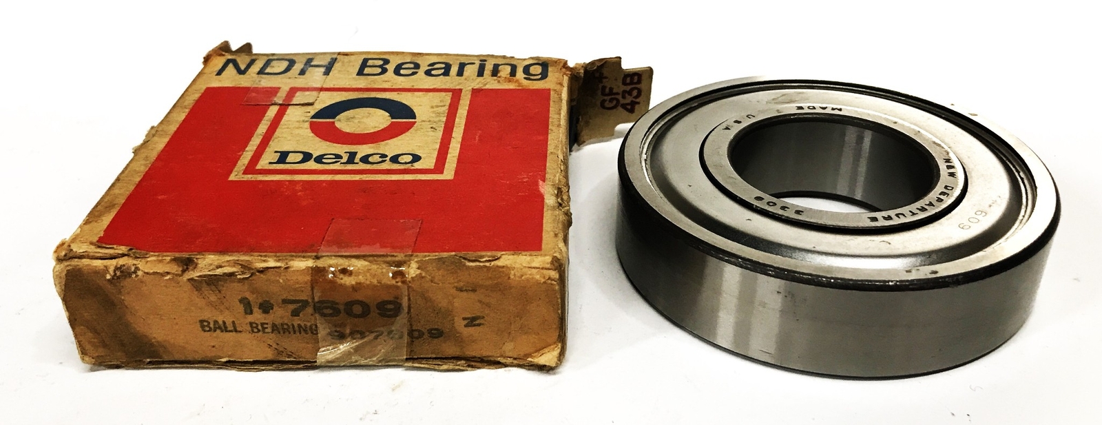 NDH Metal Shielded Circular Caged Ball Bearing 7609 NOS