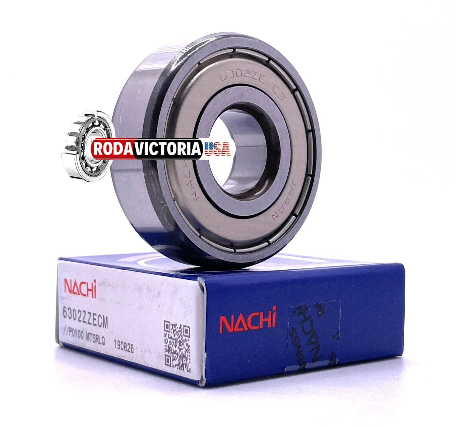NACHI 6302 ZZ CM DEEP GROOVE BALL BEARING, METAL SHIELDED 15x42x13mm