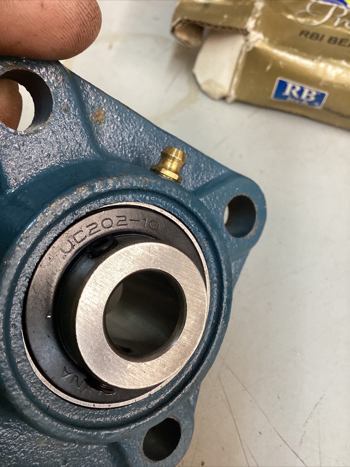RB Tech 4 Hole Flange Bearing #UC202-10, Flange F202