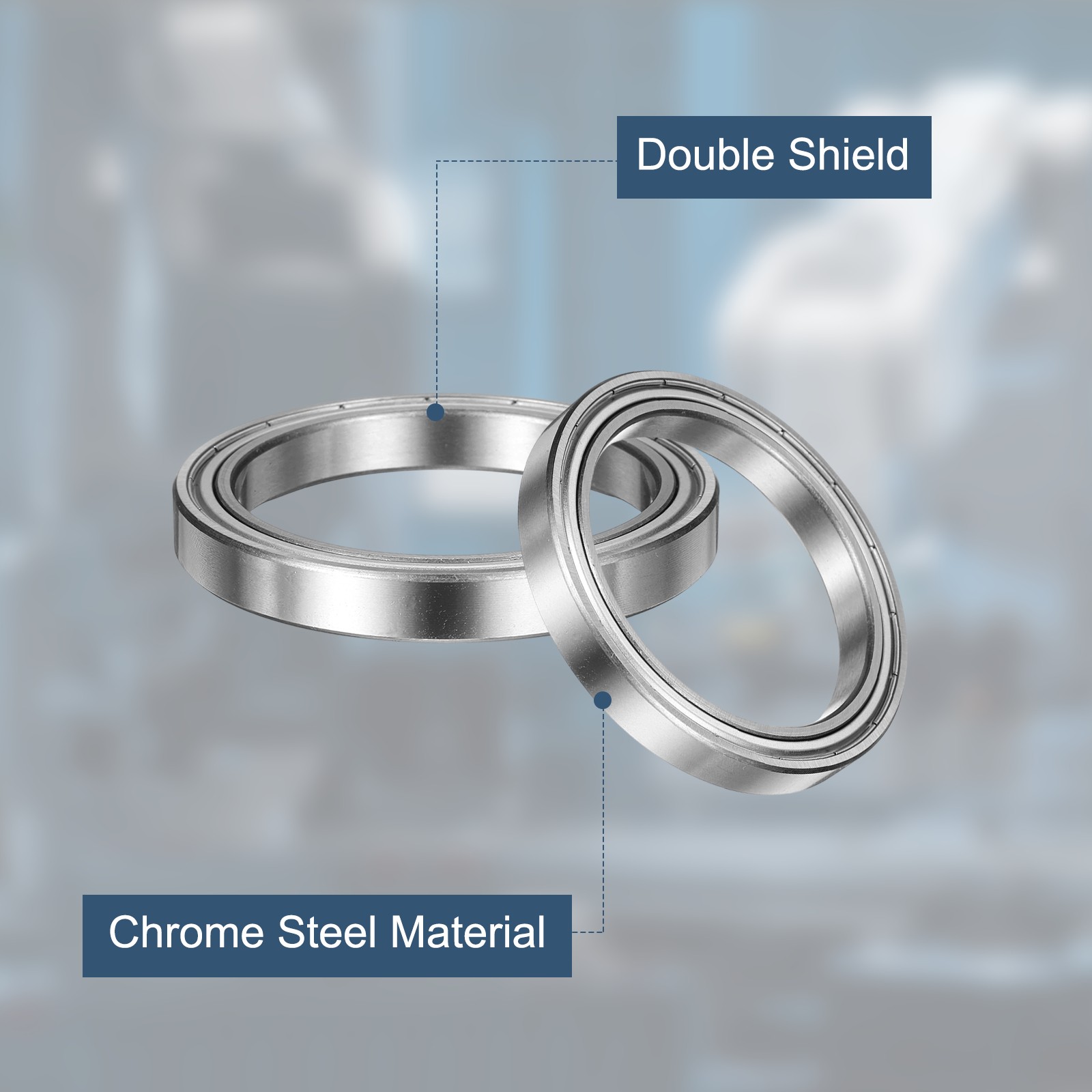 2 Pack 60 x 78 x 10mm 6812ZZ Deep Groove Ball Bearings ABEC5
