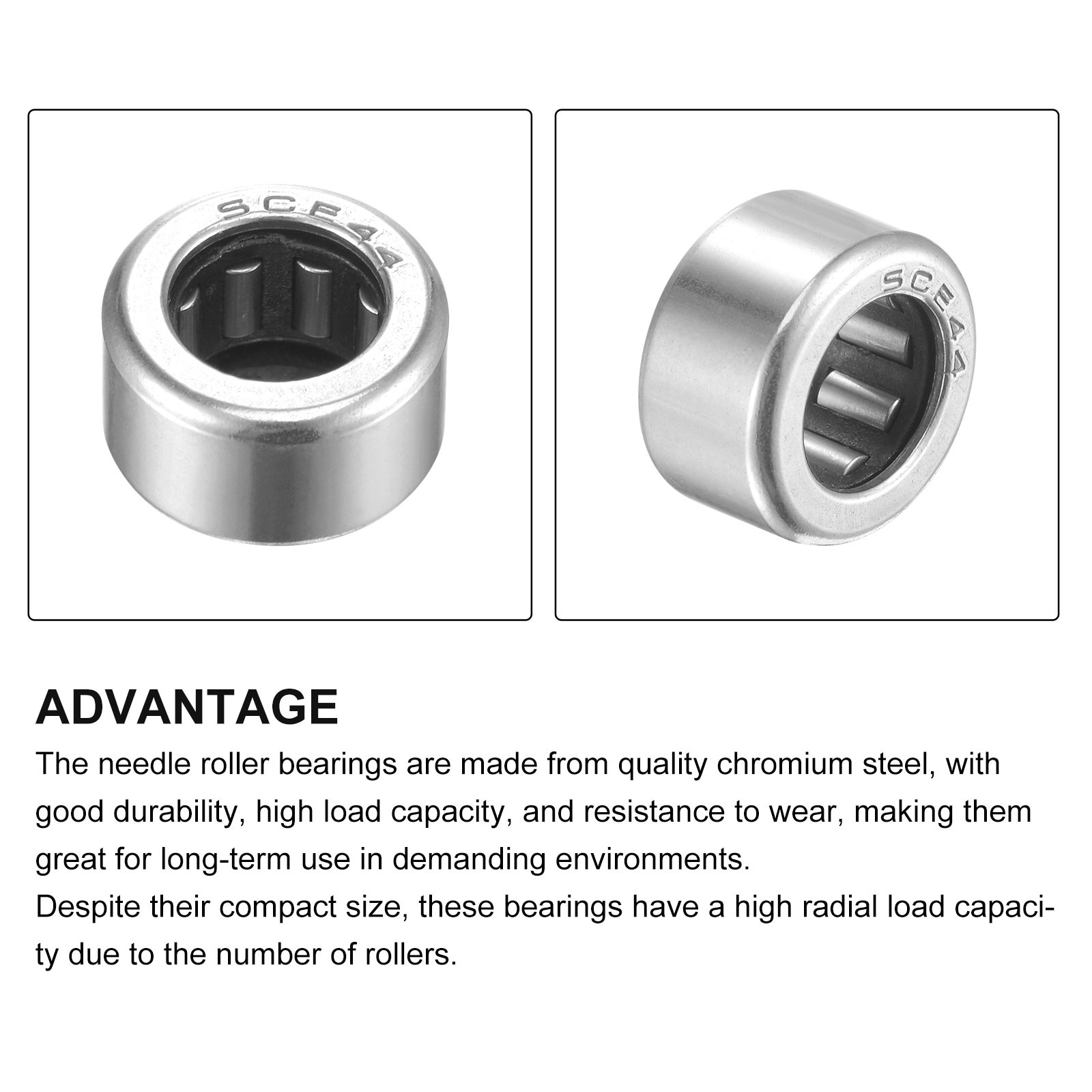 SCE44 Needle Roller Bearings 1/4″ x 7/16″ x 1/4″ 10 Packs