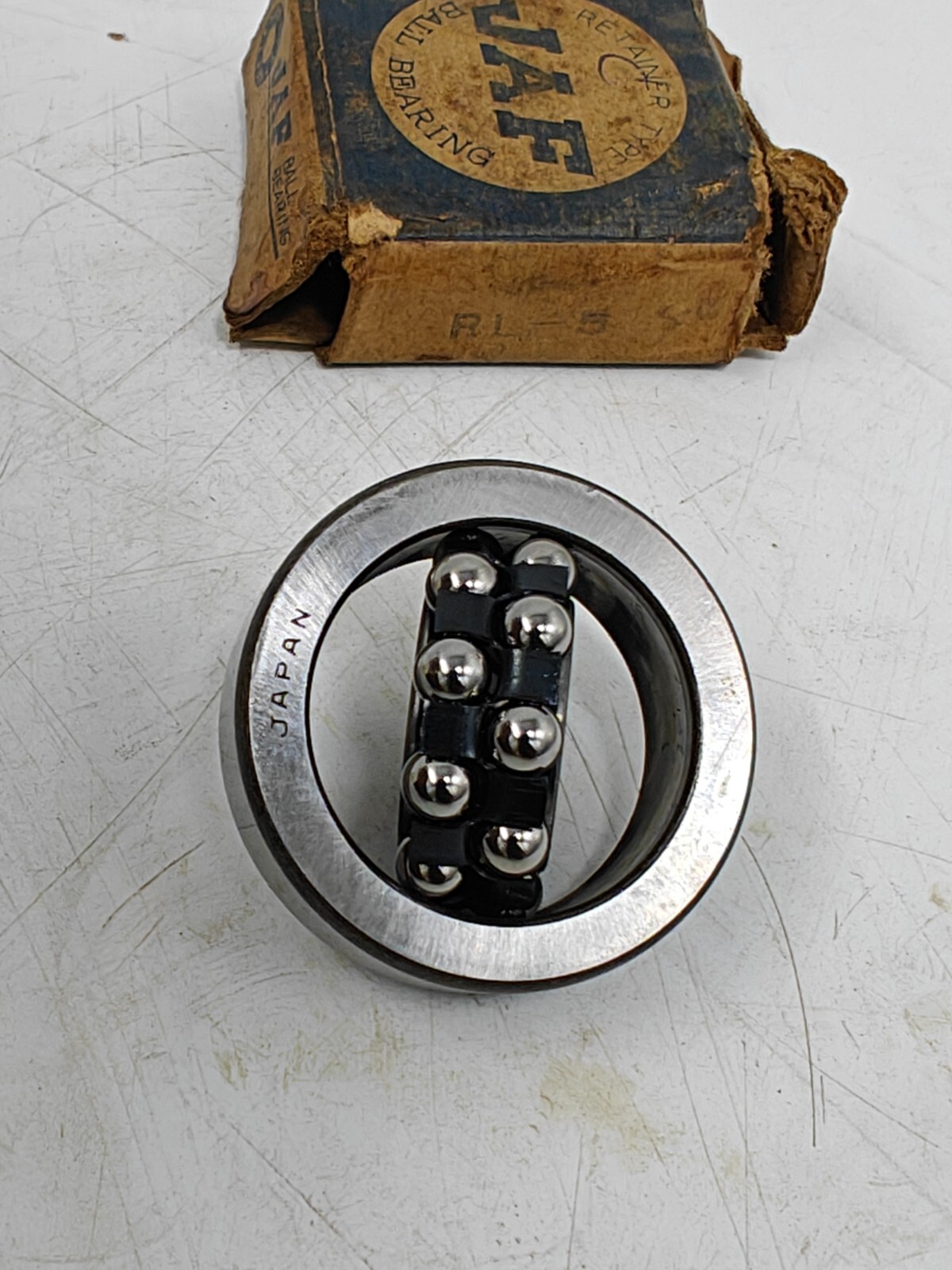 (2Pc) RL5 JAF Self-Aligning Ball Bearing RL 5 ULS 7 / NLJ 5/8 x 1-9/16 x 7/16 in