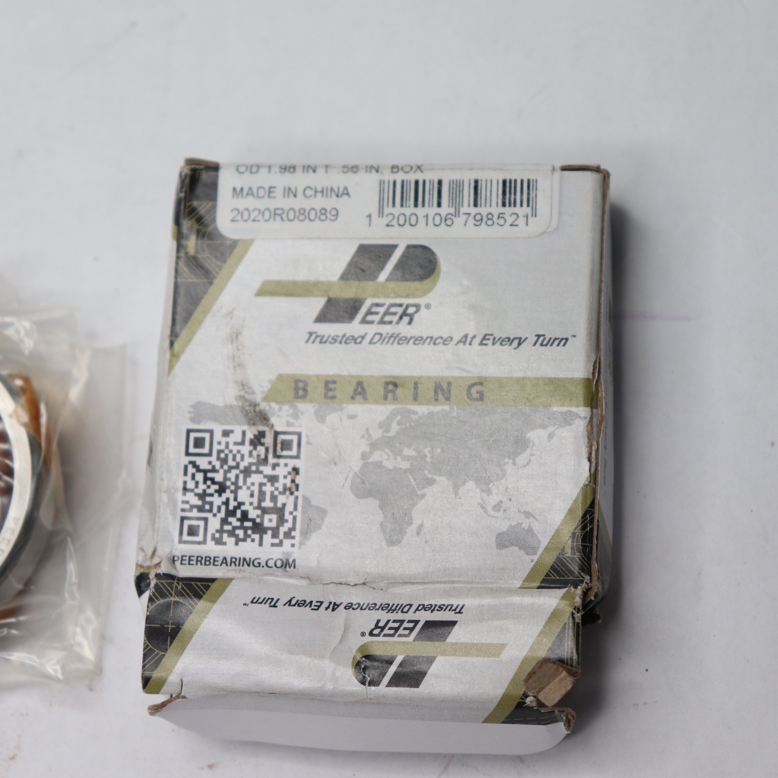 Peer Bearing Tapered Roller Bearing Cone/Cup Set 1″ Bore x 1.98″ OD x 0.5600″ W