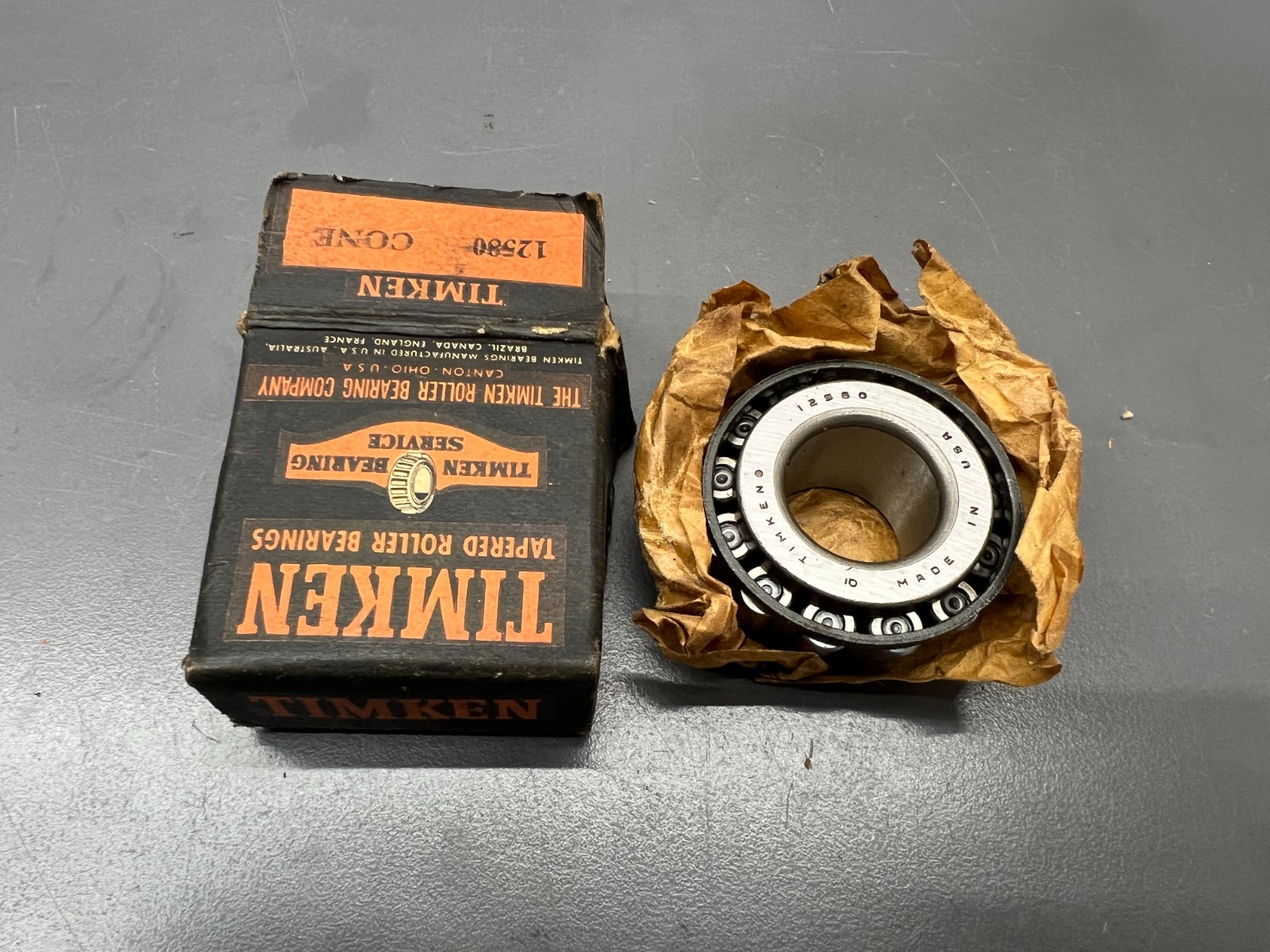 (k) NEW NOS TIMKEN 12580 TAPERED ROLLER BEARING CONE 0.8125″ Bore – MADE IN USA