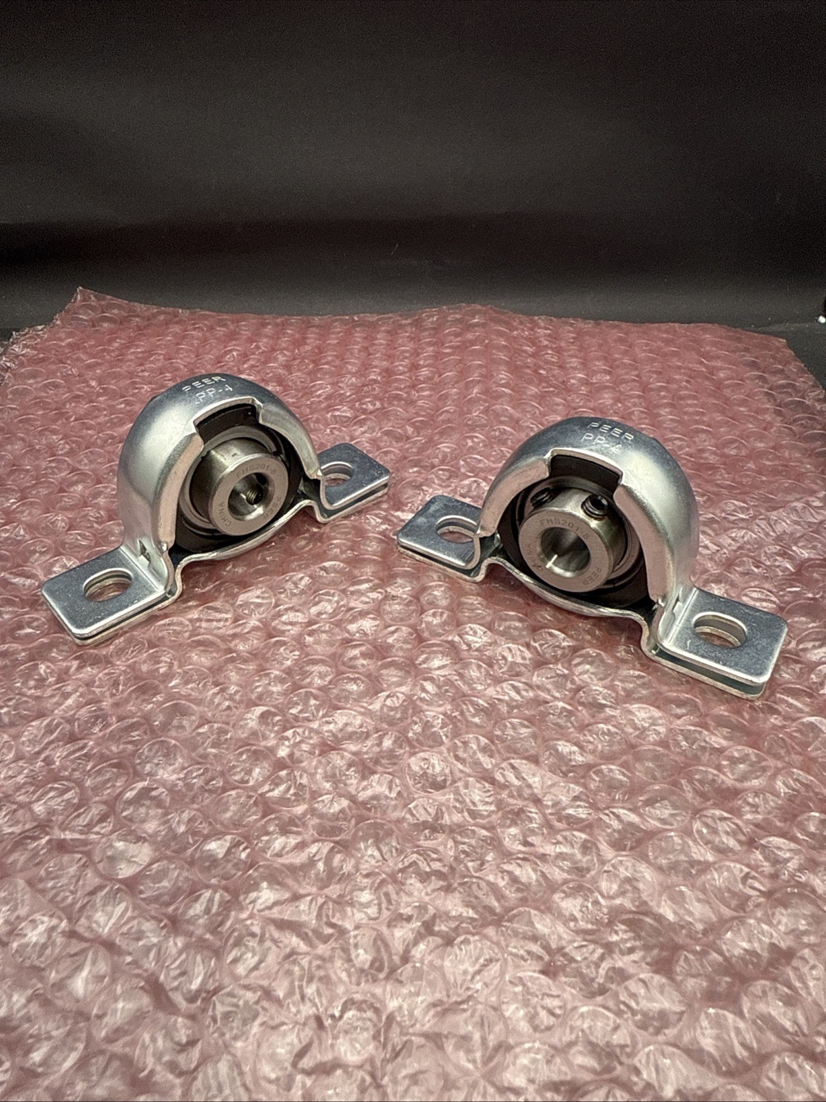 Pack of 2 – PEER Pillow Block FHS201-8 Bearing PP-4 New Open Box