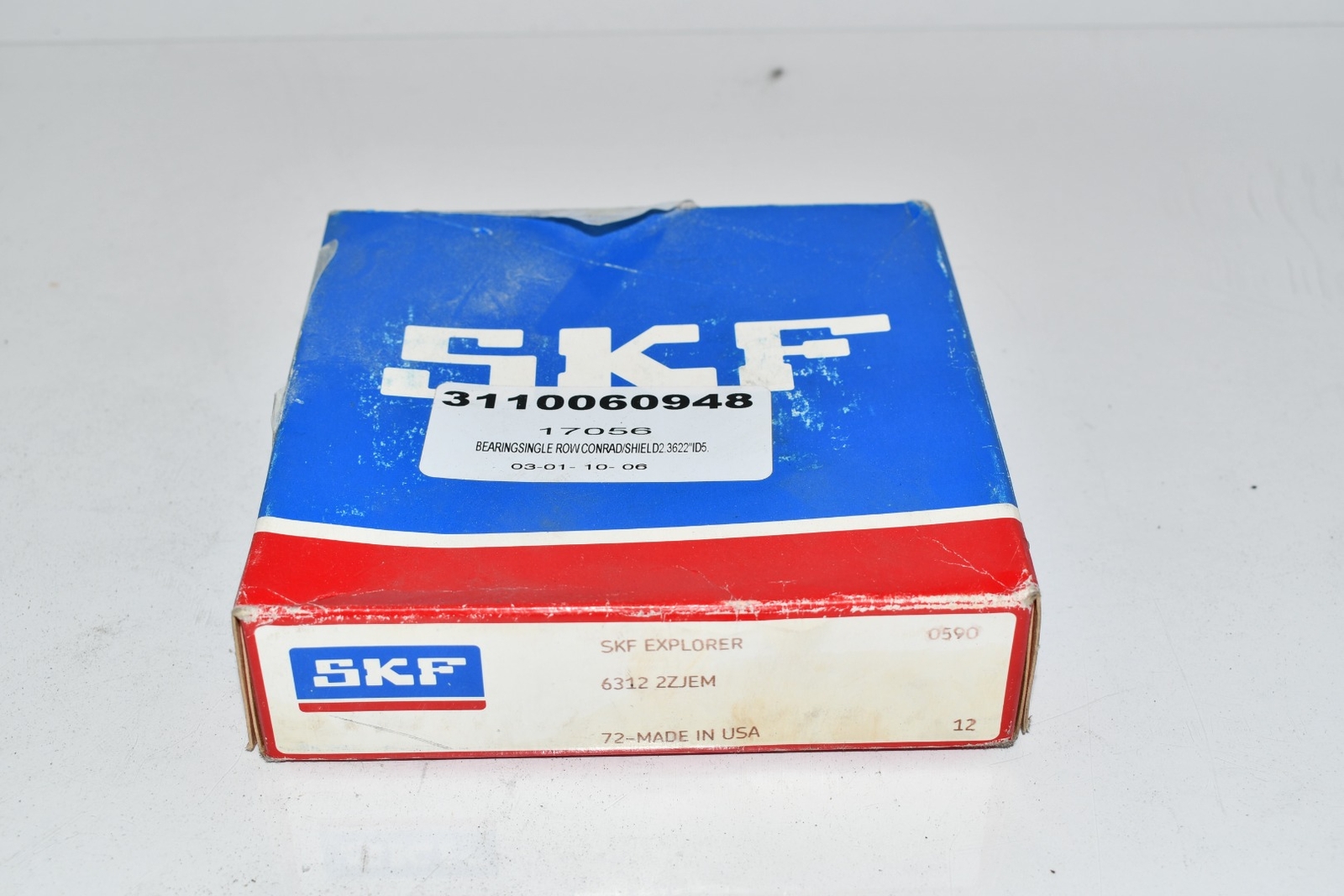 NEW SKF 6312 2ZJEM Medium 6300 Series Deep Groove Ball Bearing 60 mm ID x 130 mm