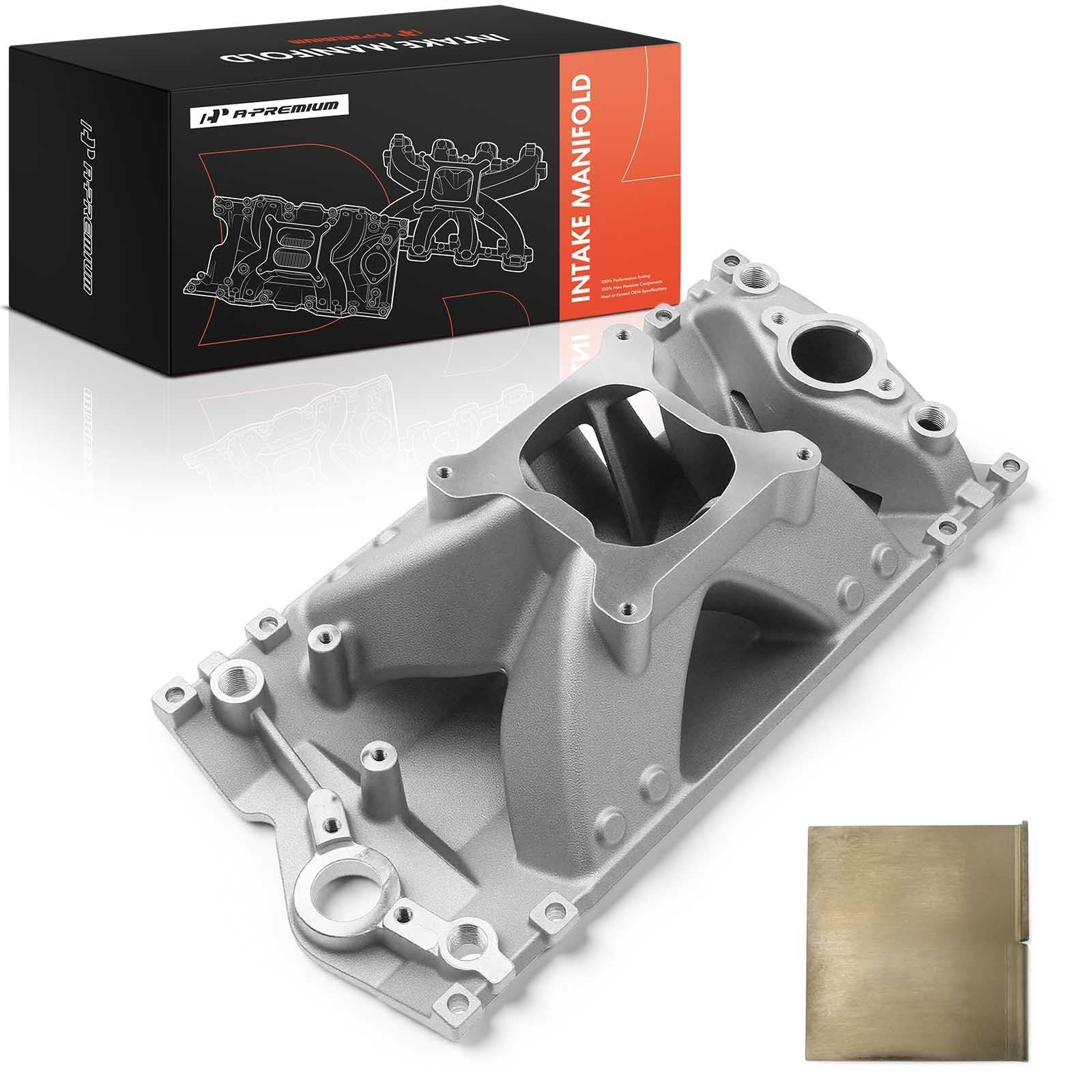 A-Premium Single Plane Intake Manifold Compatible with SBC Chevy 350 Engine |…