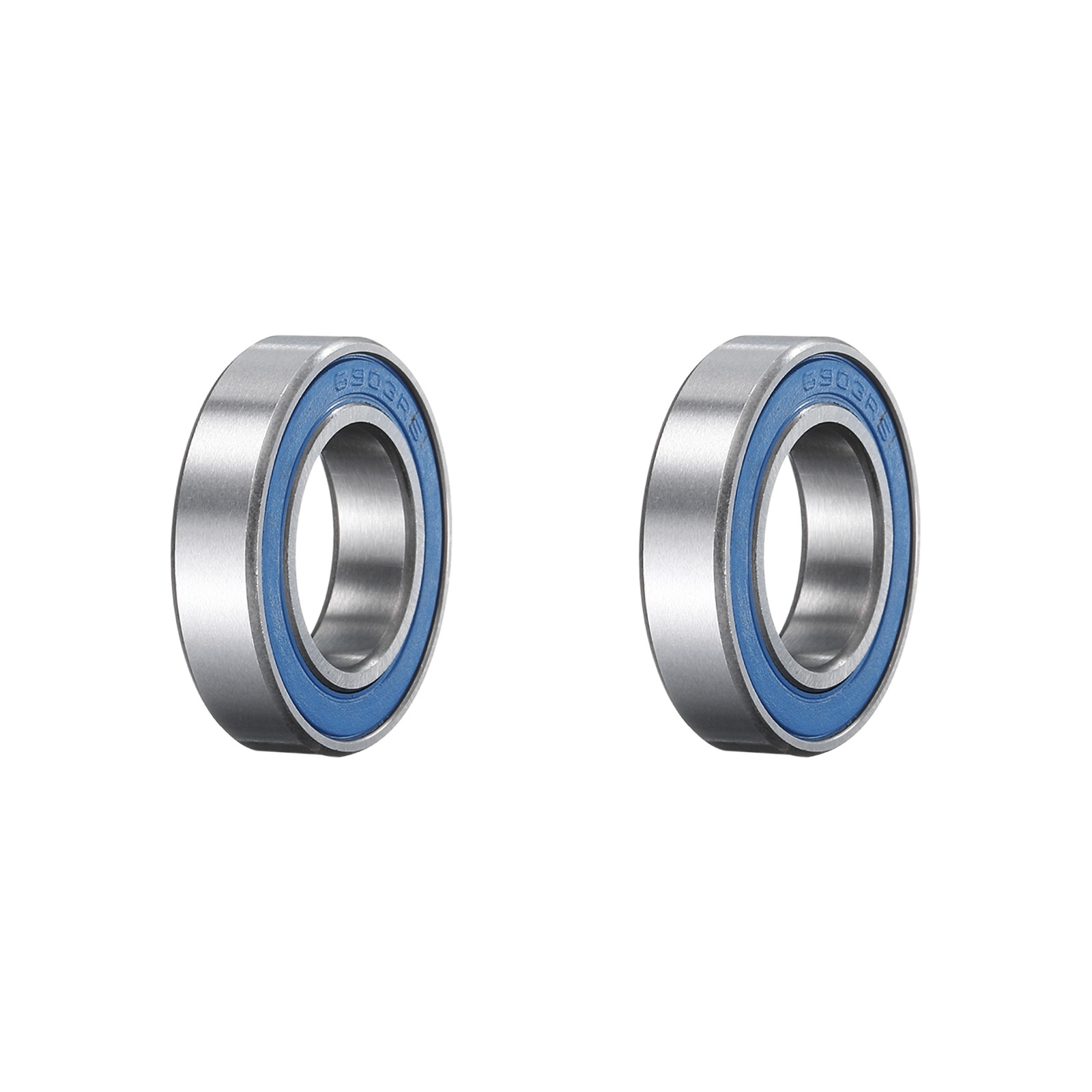 6903-2RS Ball Bearing 2pcs 17mmx30mmx7mmZ2 Double Rubber Seal, Blue