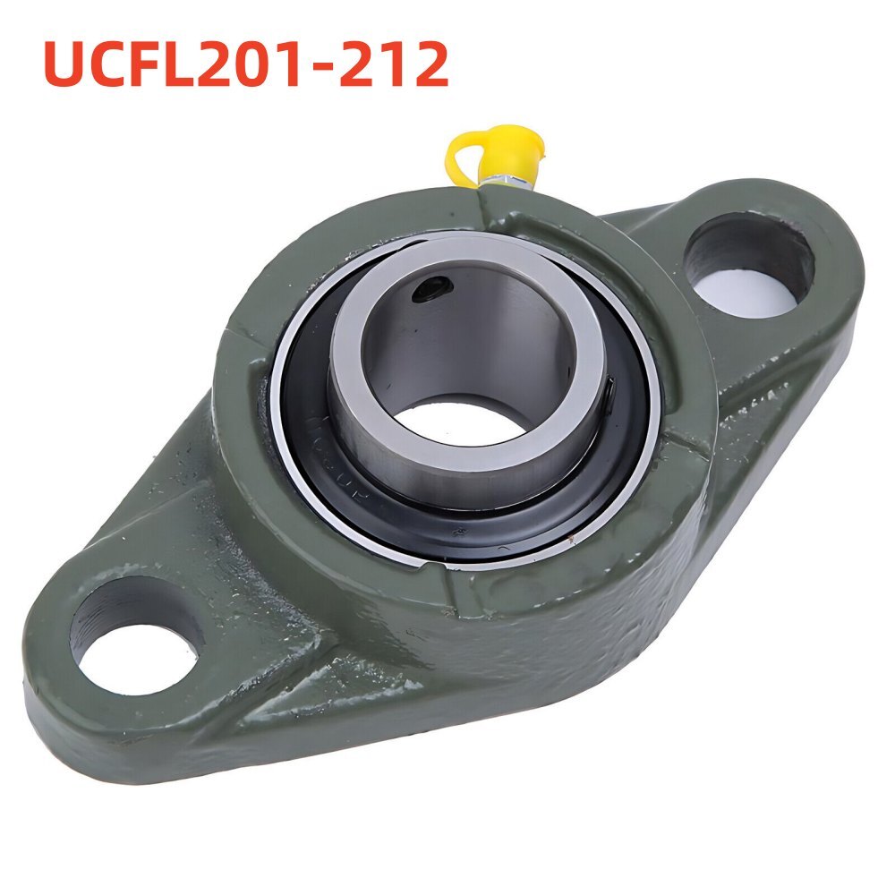 2 Bolt Solid Base 12/15/17/20 bis 60mm UCFL201-212 Pillow Block Flange Bearing