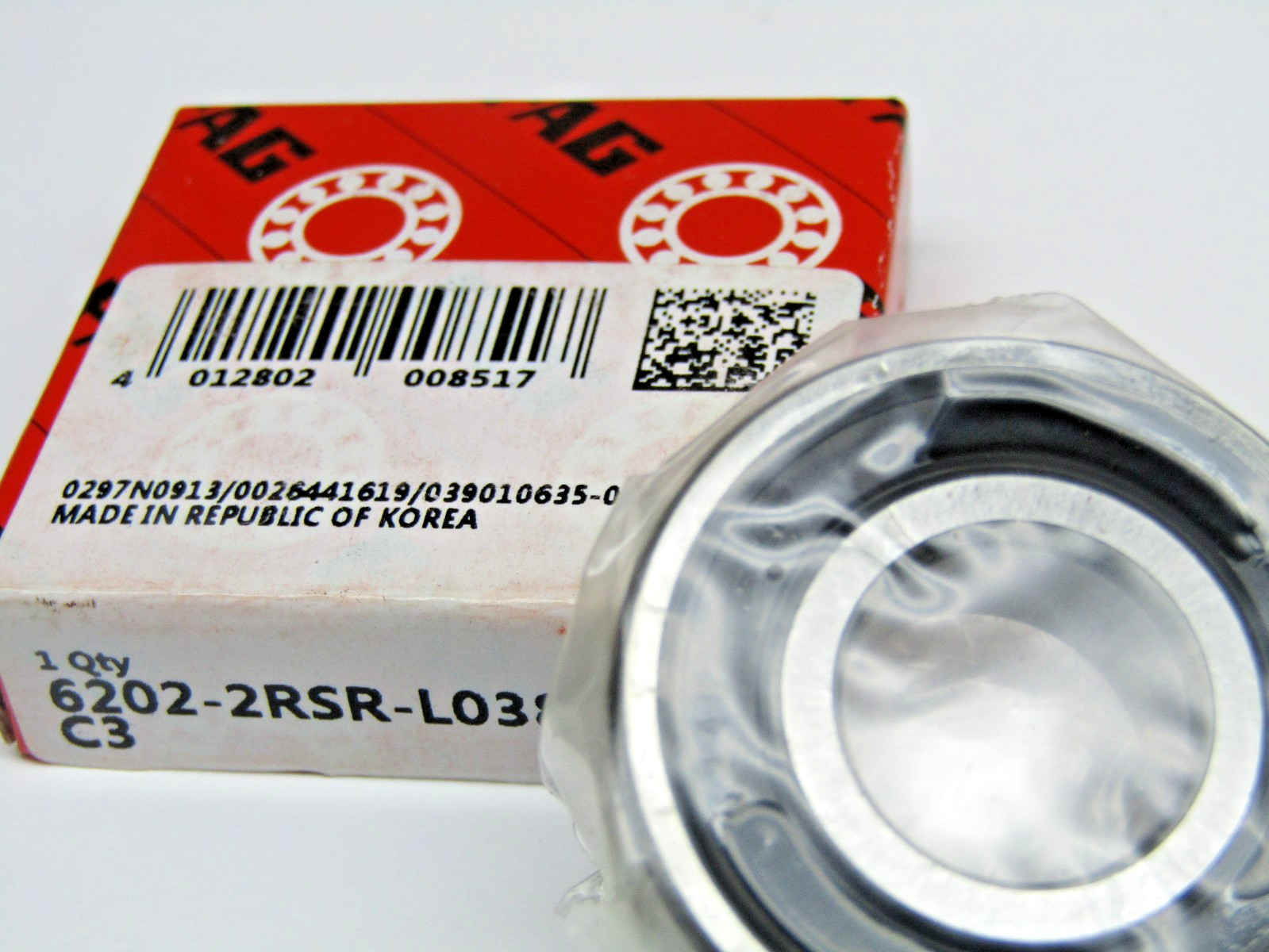 FAG 6202-2RSR C3 15mm X 35mm X 11mm Sealed Bearing
