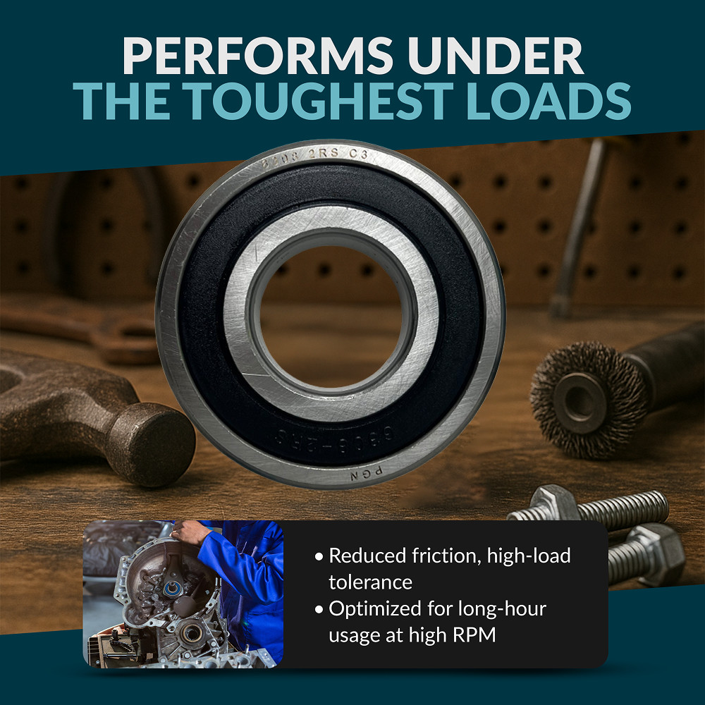 PGN 6308-2RS Ball Bearing, Double Rubber Sealed, Pack of 10