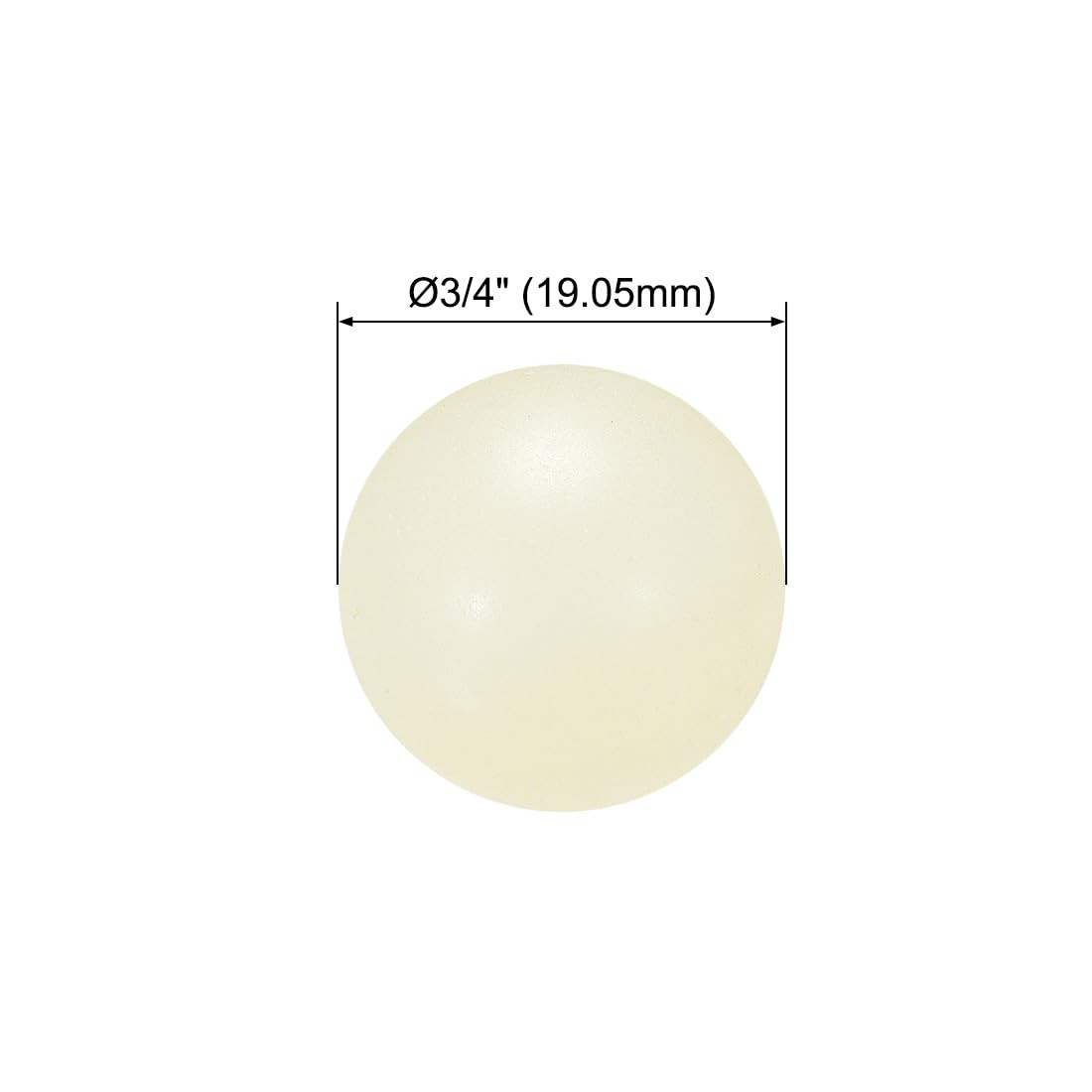 uxcell 3/4-inch PA Nylon Solid Plastic Balls Precision Bearing Ball 2pcs