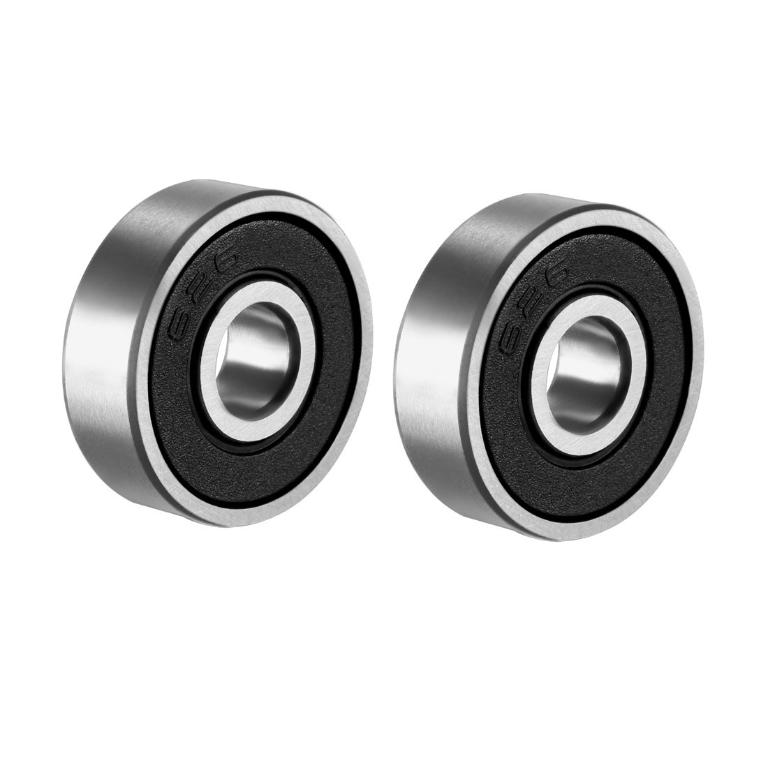 2pack 626-2RS Deep Groove Ball Bearing Double Sealed 180026 Chrome Steel Bearing