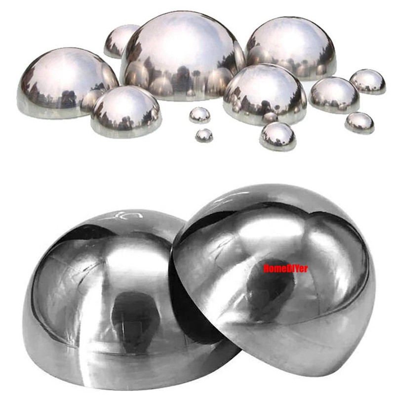 Stainless Steel Half Hollow Ball Sphere Hemisphere Mirror Gazing Ball 12.7-300mm