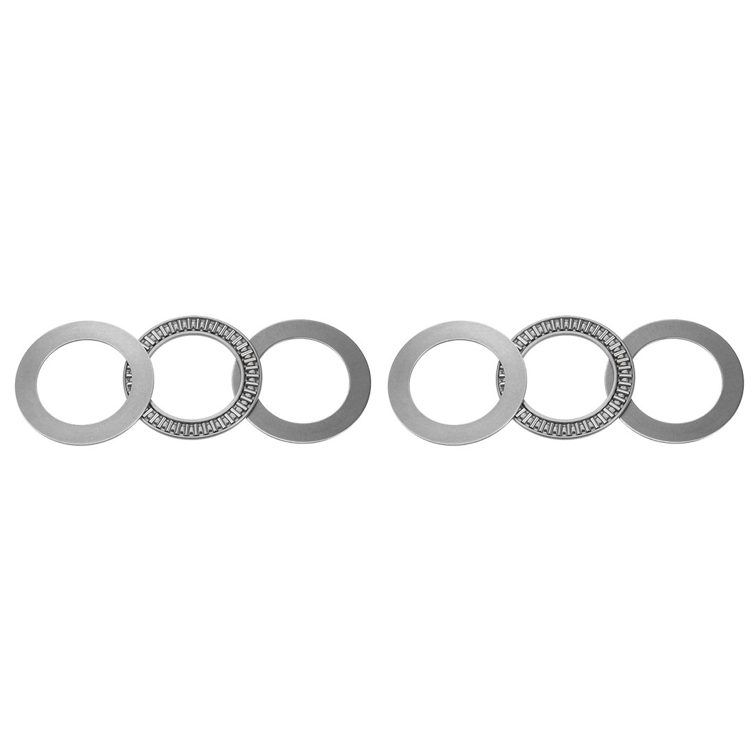 2 Pcs AXK3552 Thrust Needle Roller Bearings For Equipment with AS3552 Washers