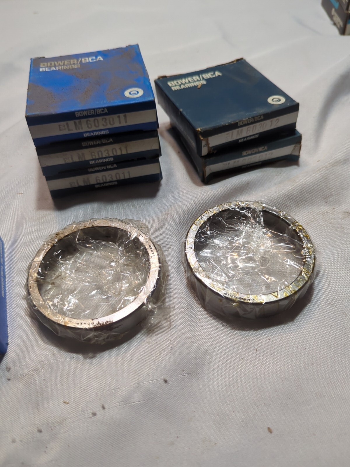 BOWER 4x LM603011 & 2x LM603012 TAPERED ROLLER BEARING CUP ONLY Lot Of 6 (J01)