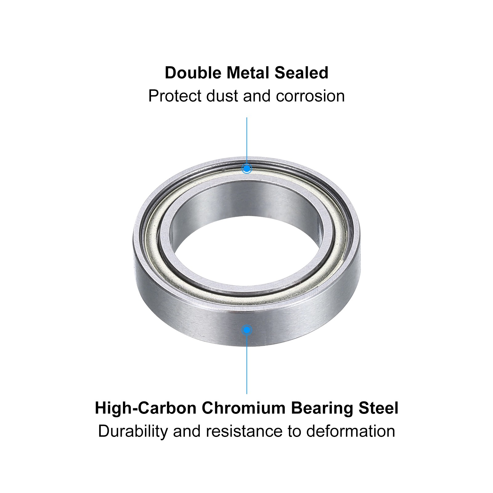 6701ZZ Deep-Groove Ball Bearings Double Metal Sealed 10Pcs