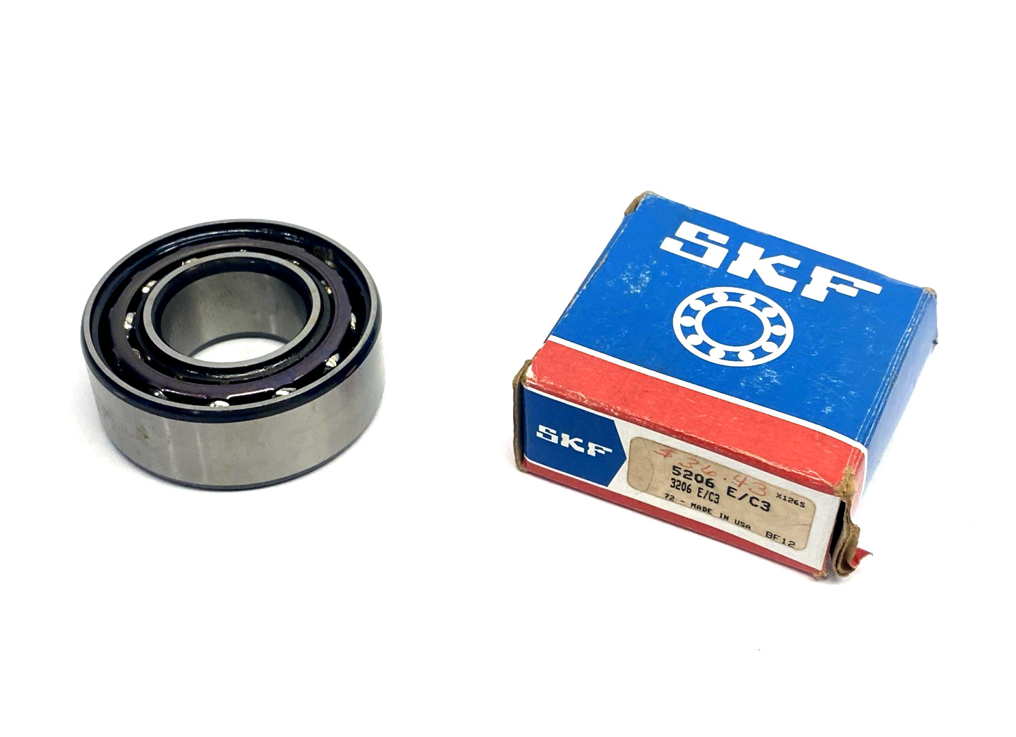 SKF 5206 E/C3 Double Row Ball Bearing 30mm Bore 62mm O.D.