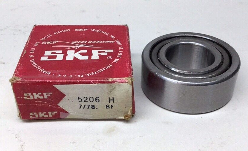 SKF 5206H Angular Contact Ball Bearing Double Row 30mm ID X 62mm OD X 0.9370in W