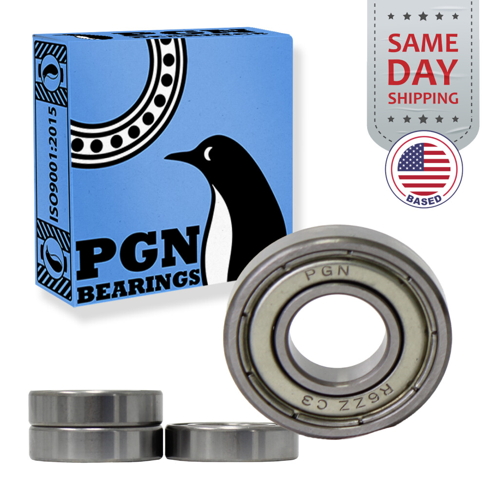 (4) R6-ZZ Premium Metal Shield Ball Bearing C3, 3/8″x7/8″x9/32″, R6z