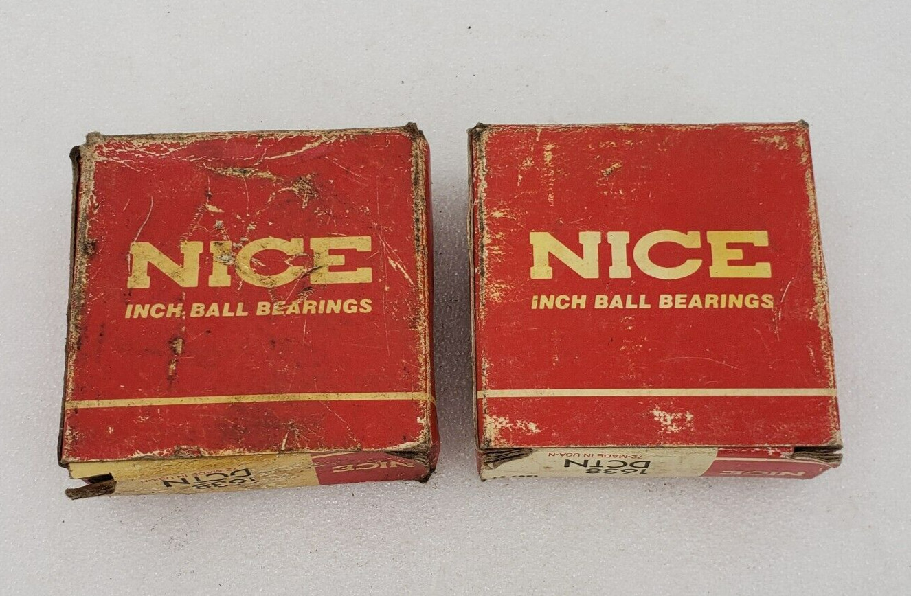 Nice (RBC Bearings) 1638DCTNTG18 Radial Deep Groove Ball Bearing Lot Of 2