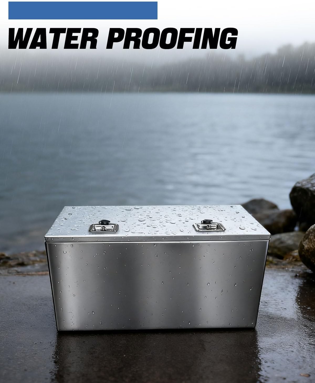 Truck bed toolbox made of stainless steel suitable pickup trucks RVs & trailers