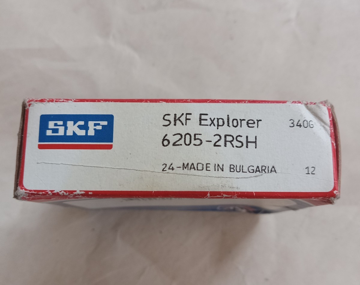 SKF 6205 2RSH Deep Groove Ball Bearing, Rubber Sealed 25x52x15 mm