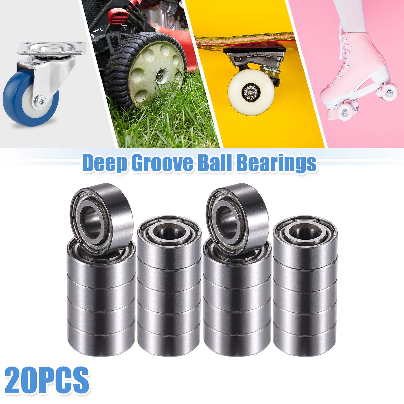 20pcs MR104ZZ 4x10x4mm Double Metal Shield Single Row Deep Groove Ball Bearings