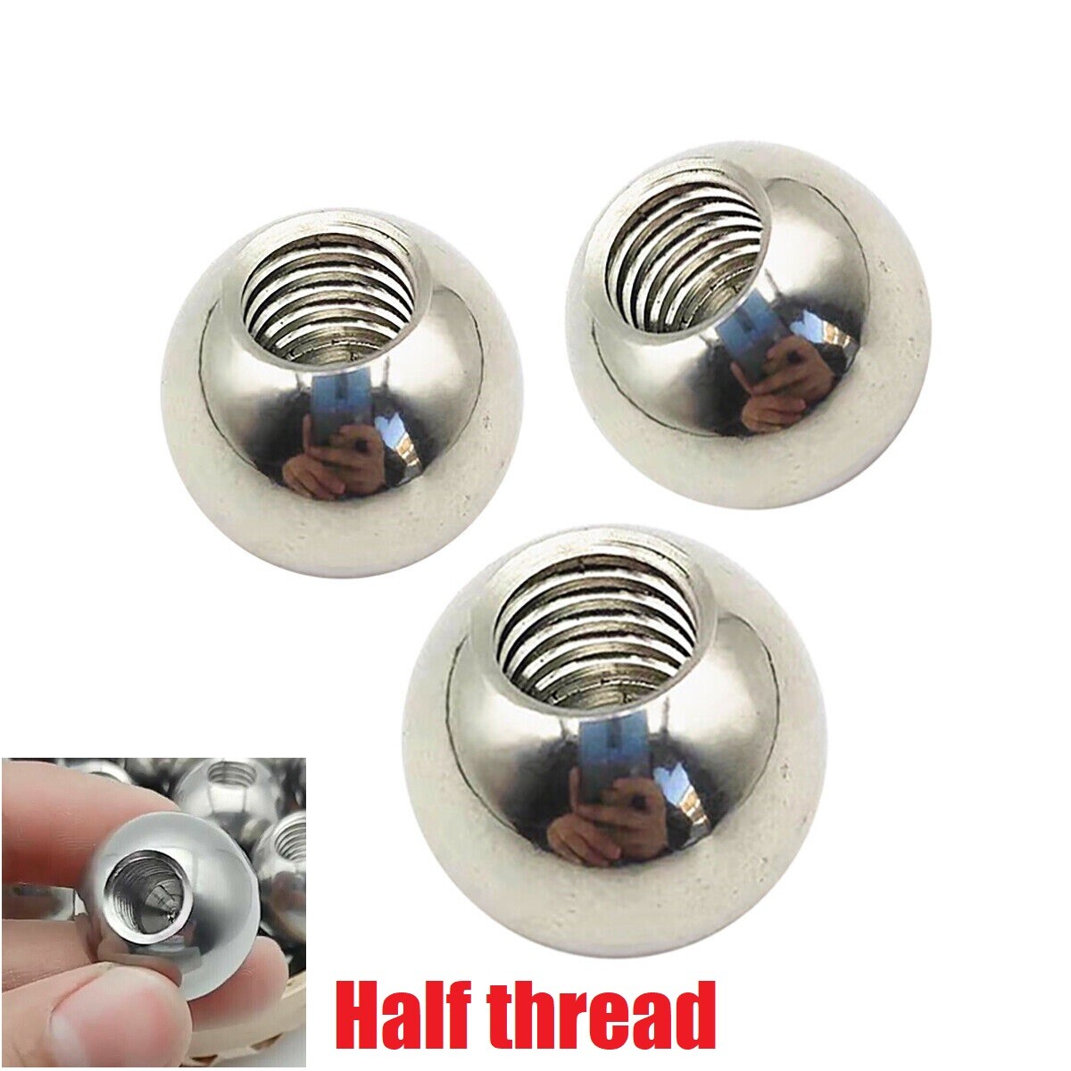 Stainless Steel Drilling Balls Female Thread M4 Blind Hole Ball Knob Nut ∅6-60mm